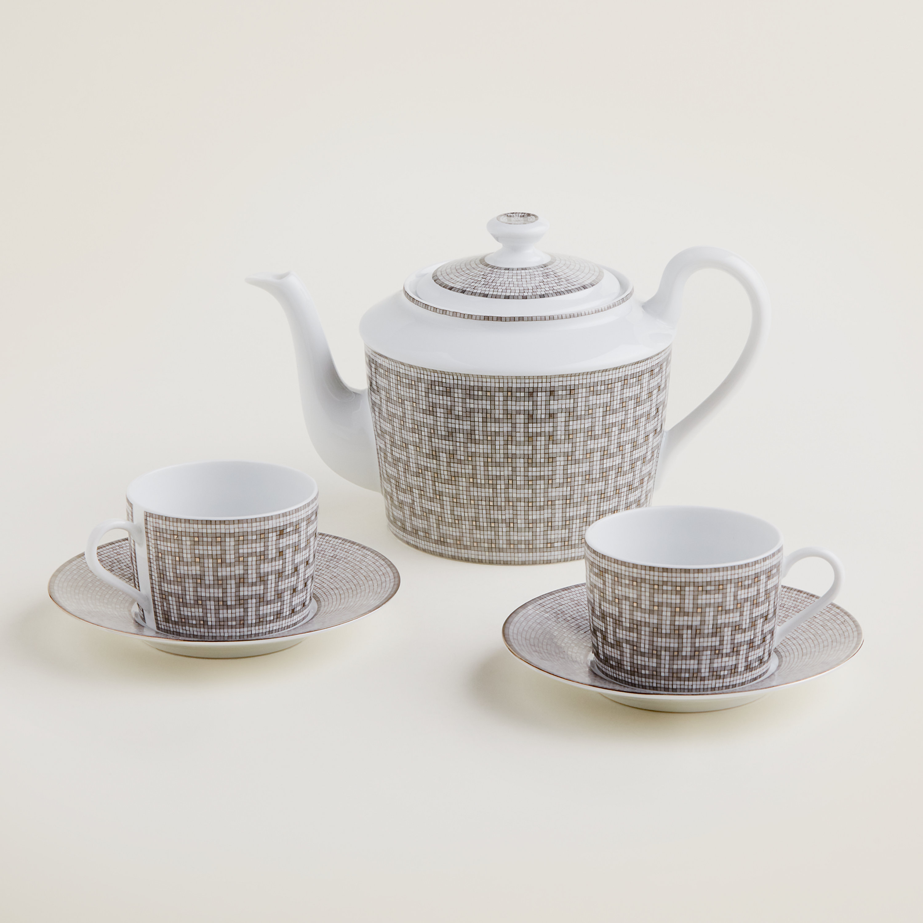 Mosaique au 24 platinum tea set