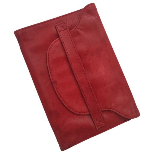 Leather clutch bag