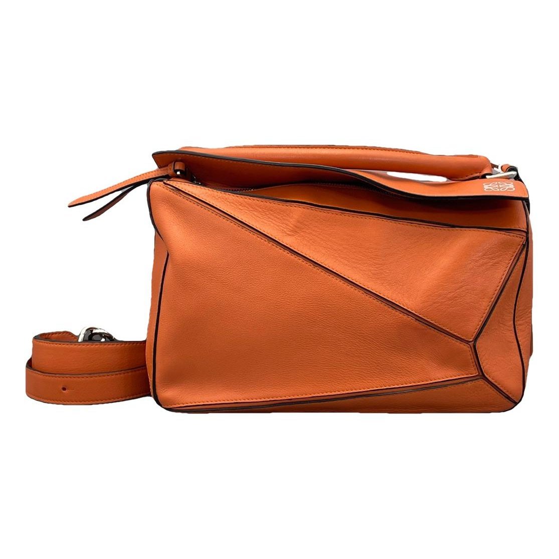 Puzzle leather handbag
