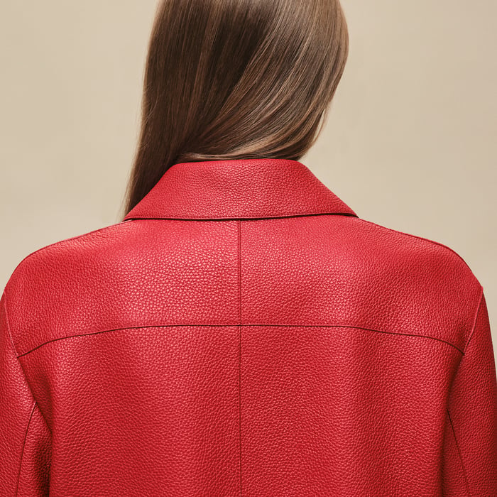 Rouge Piment Washed Deerskin Jacket