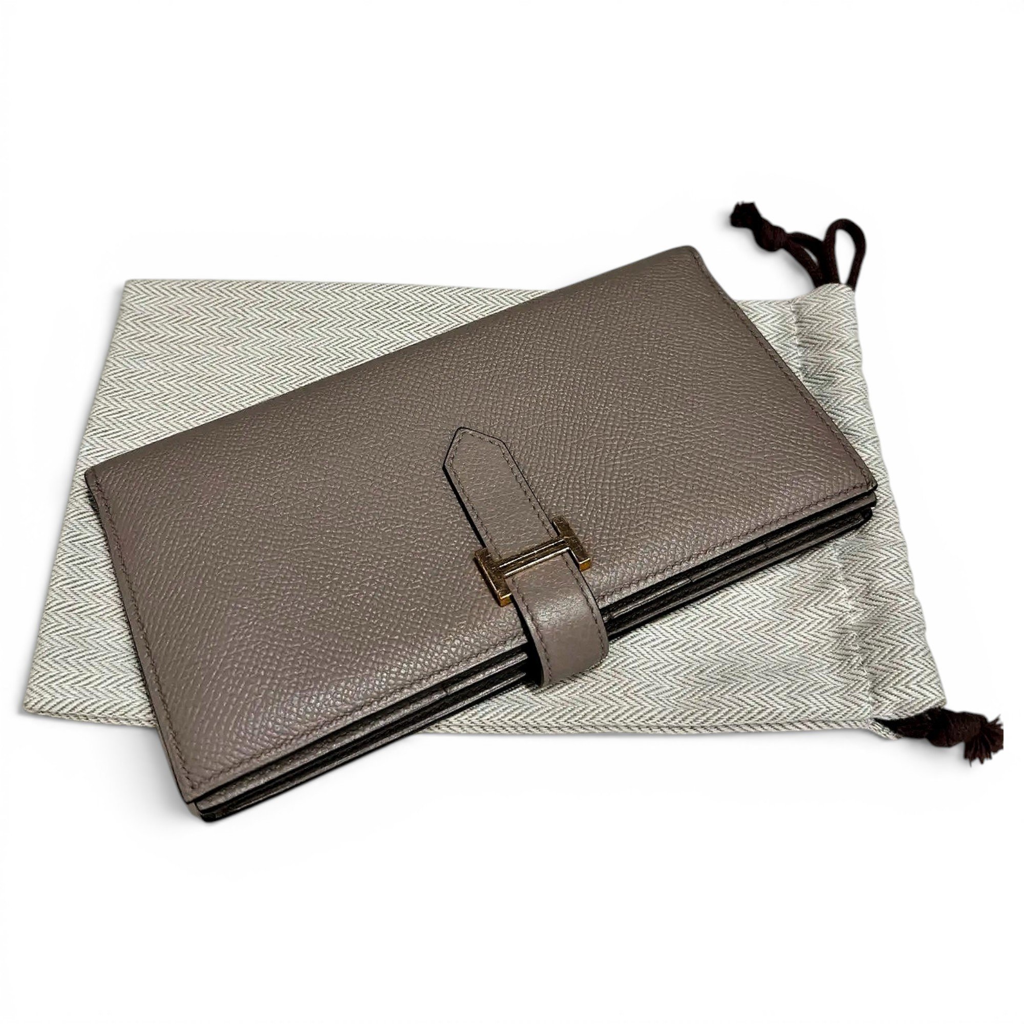 Leather clutch bag