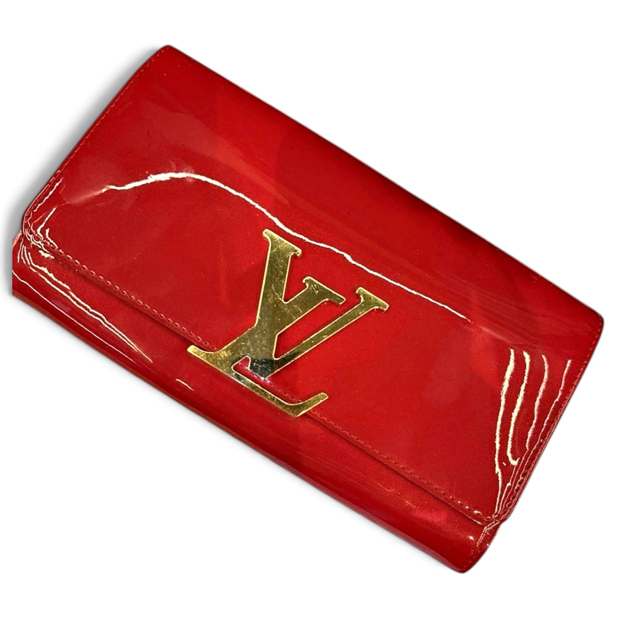 Sunset Boulevard patent leather clutch bag