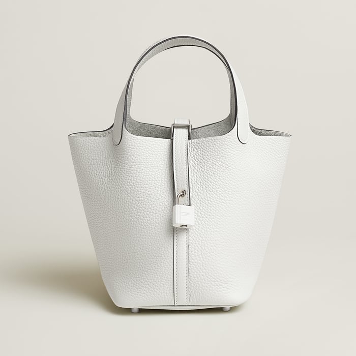 Blanc Picotin Lock 18 Bag