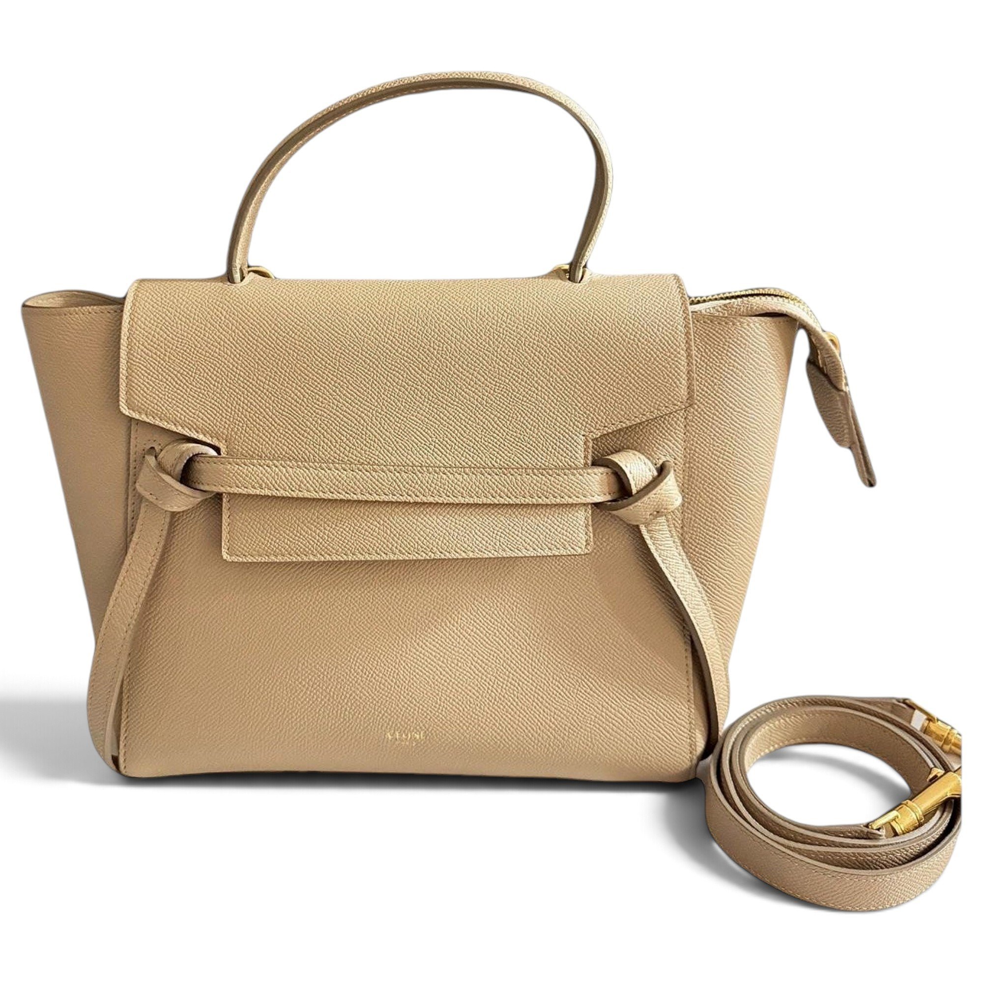 Belt leather handbag