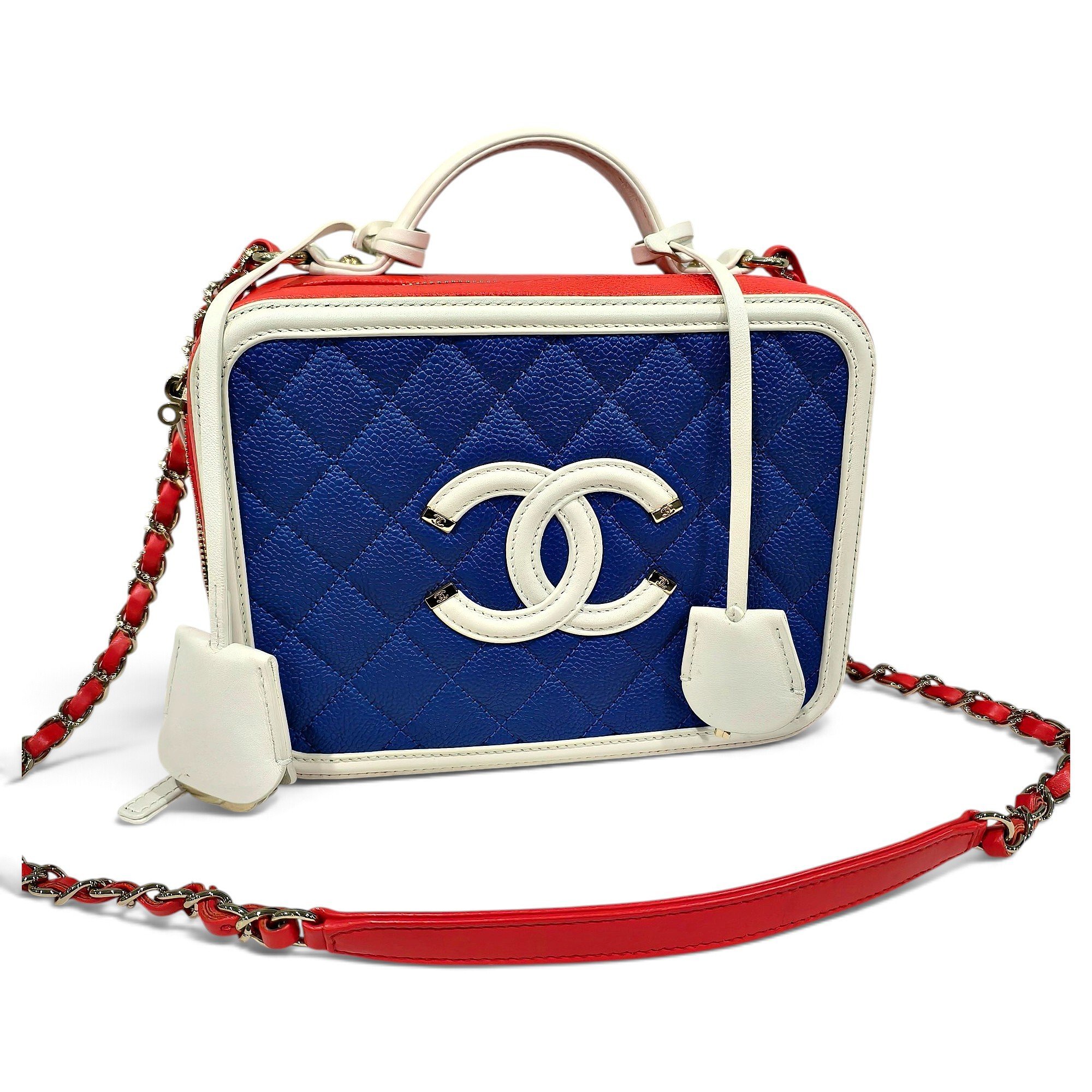 Vanity leather handbag