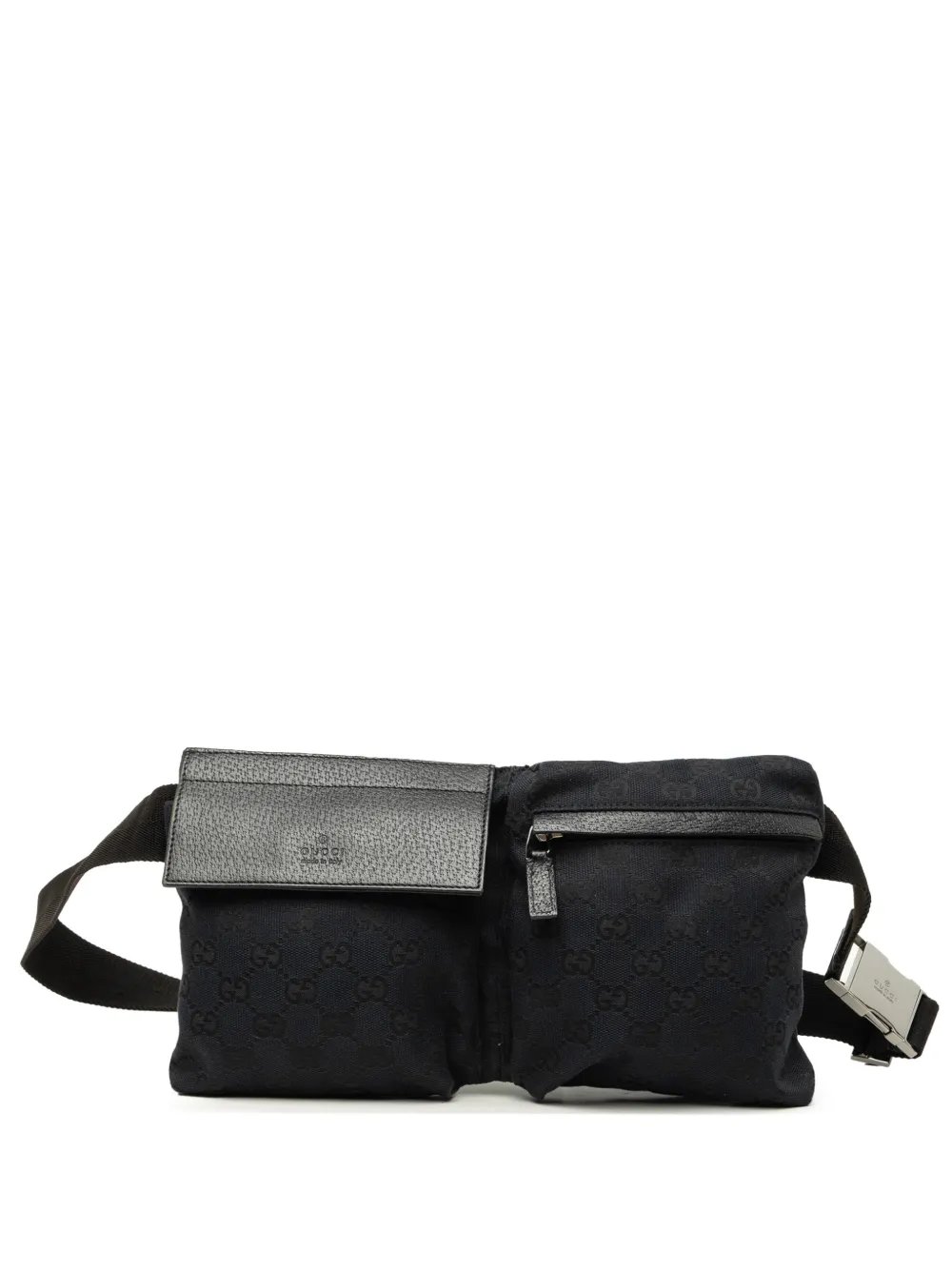 2000-2015 GG Canvas Double Pocket belt bag