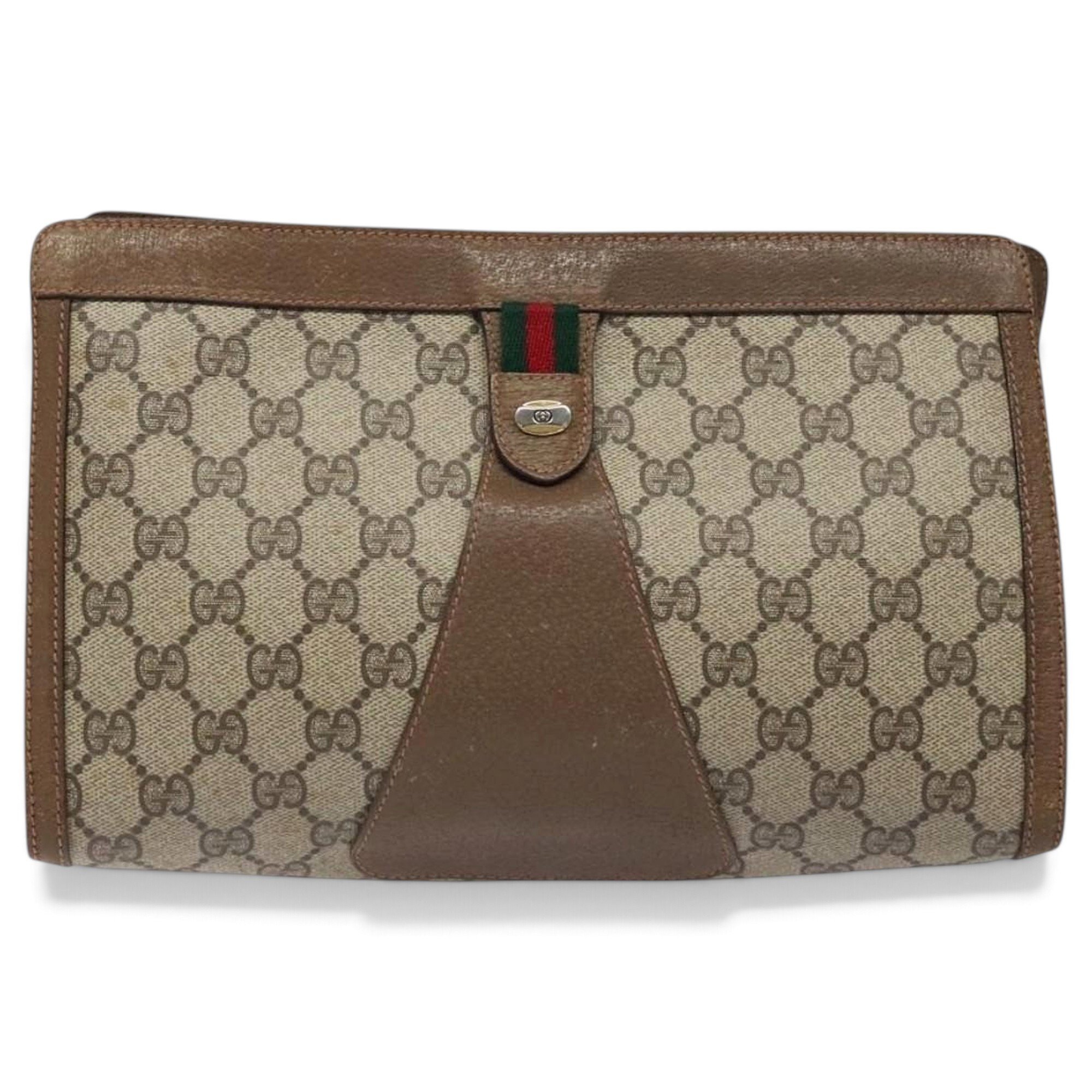 Leather clutch bag