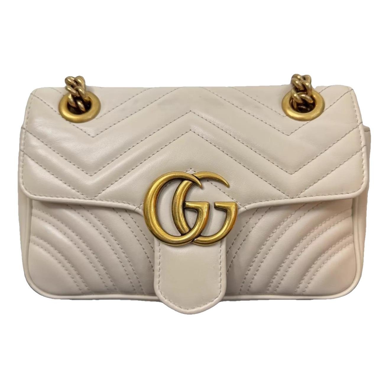 Pearly GG Marmont Flap leather handbag