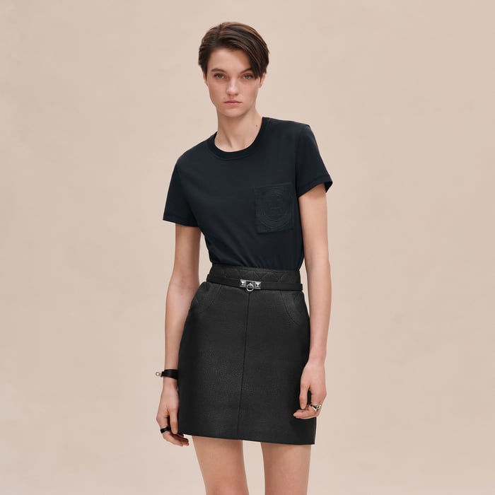 Bleu Noir Embroidered Pocket T-shirt