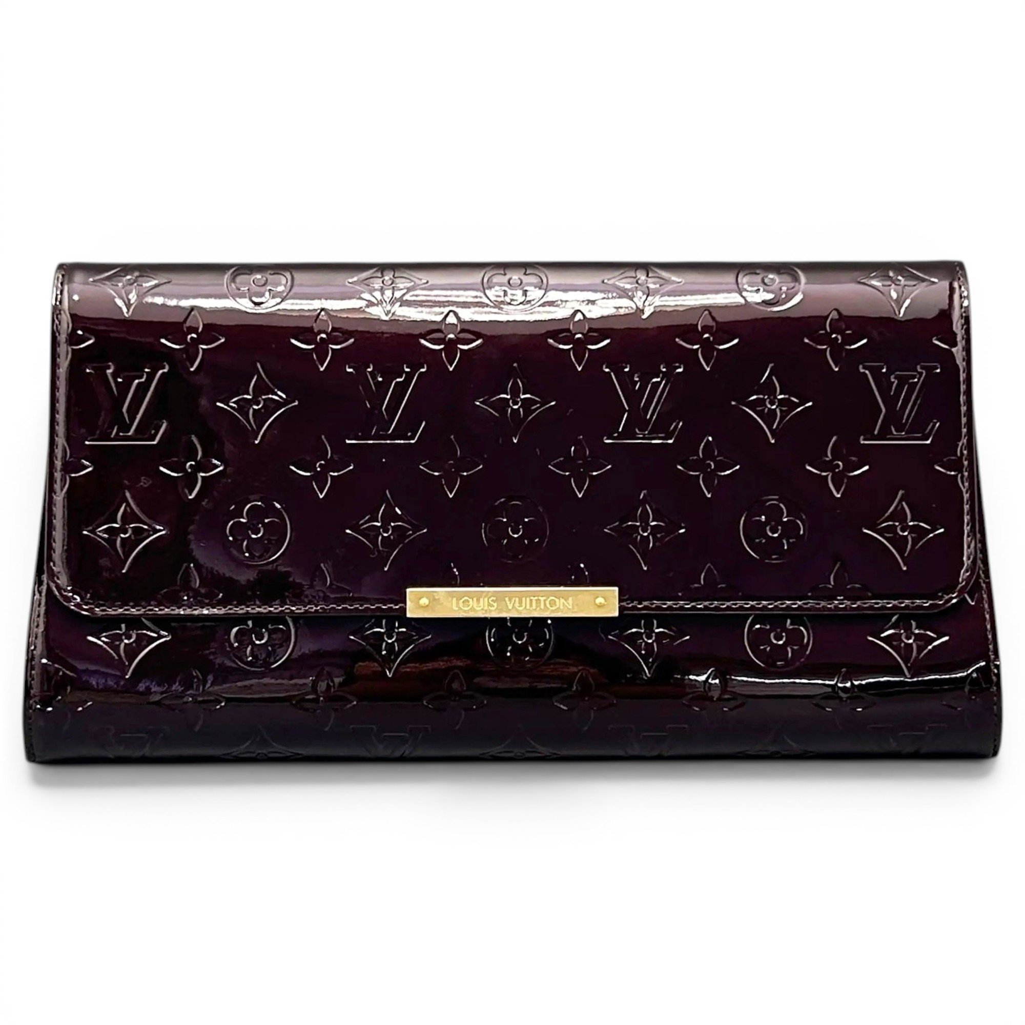Patent leather clutch bag