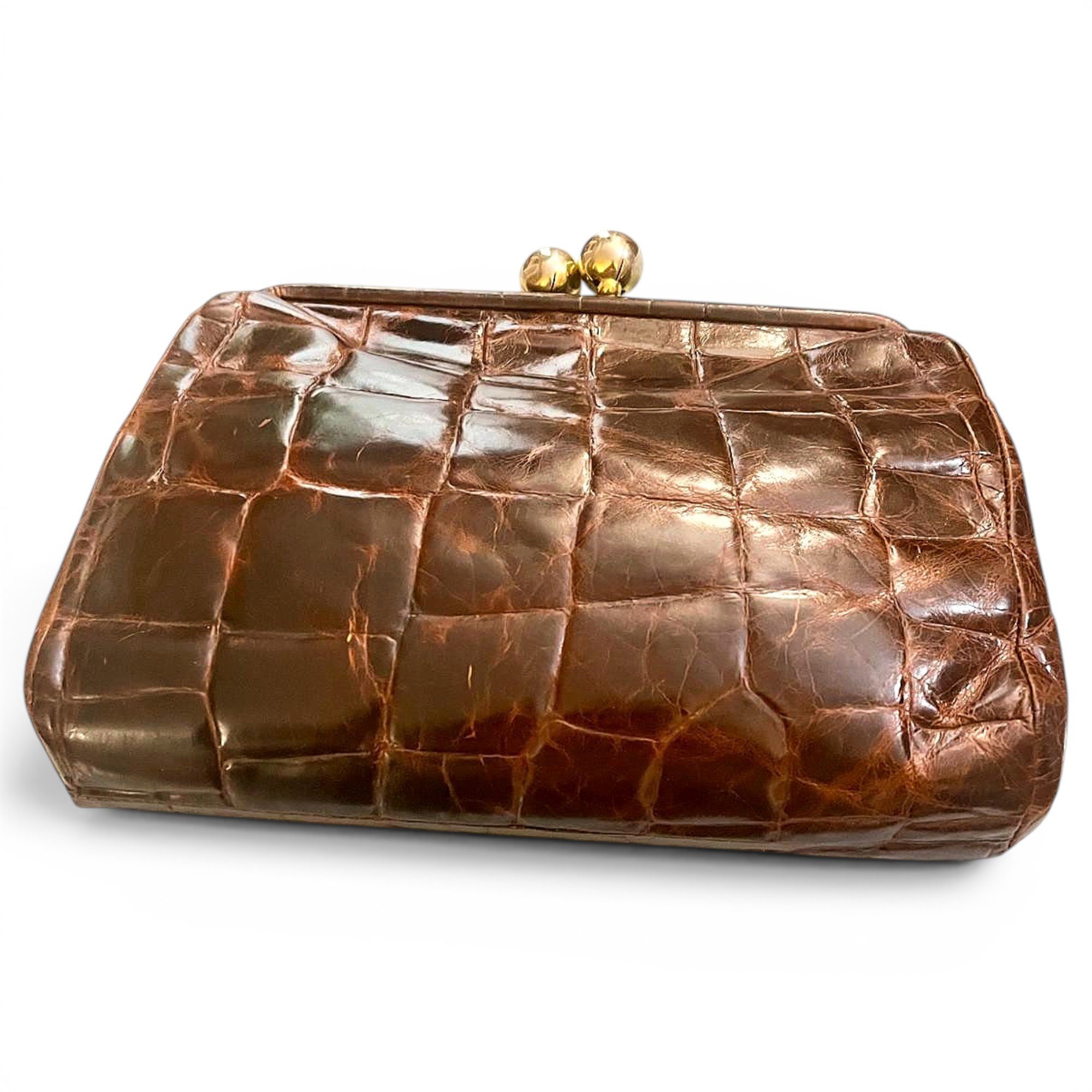 Leather clutch bag