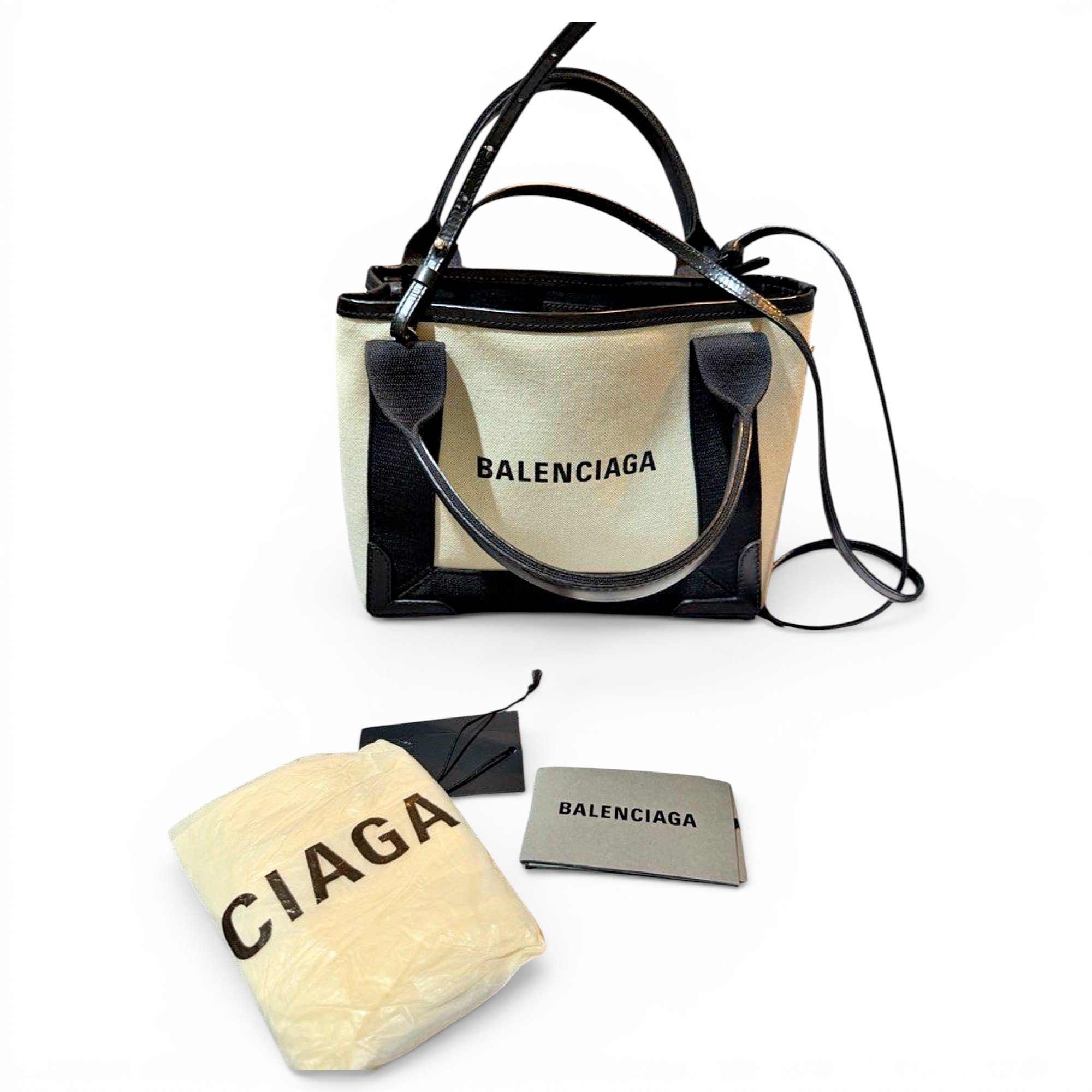 Navy cabas crossbody bag