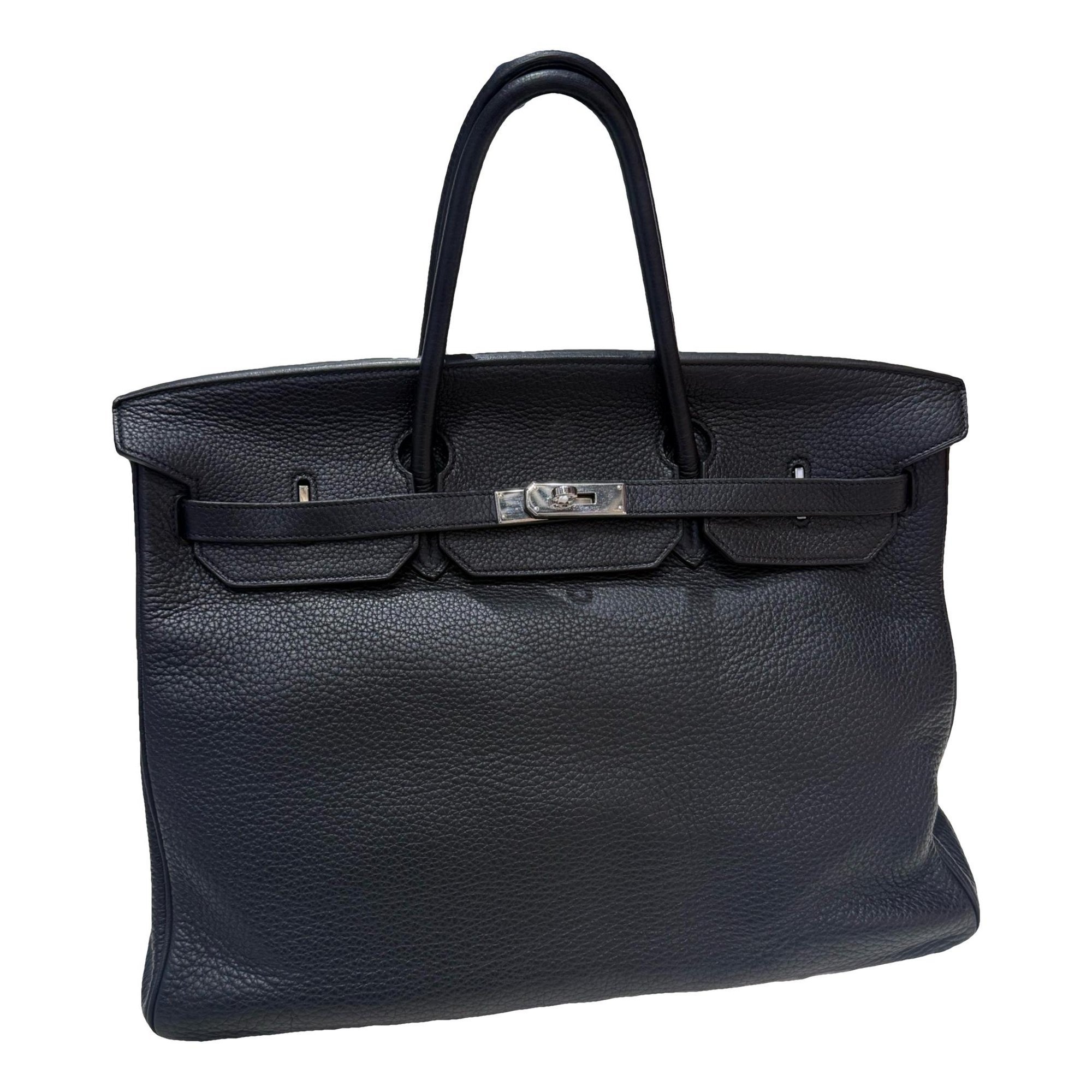 Hermes Birkin 40 Handbag Black Togo Leather