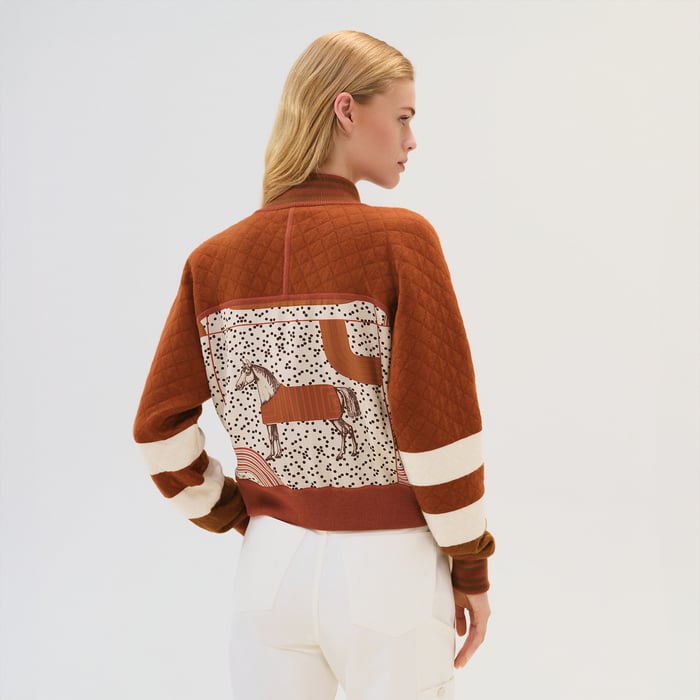 Beige Kaolin "Garde-robe Pop" Quilted Twillaine Jacket