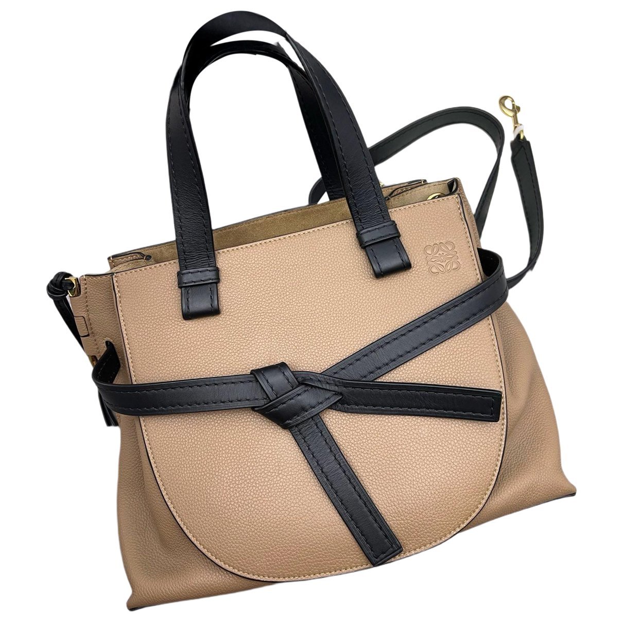 Gate Top Handle leather handbag