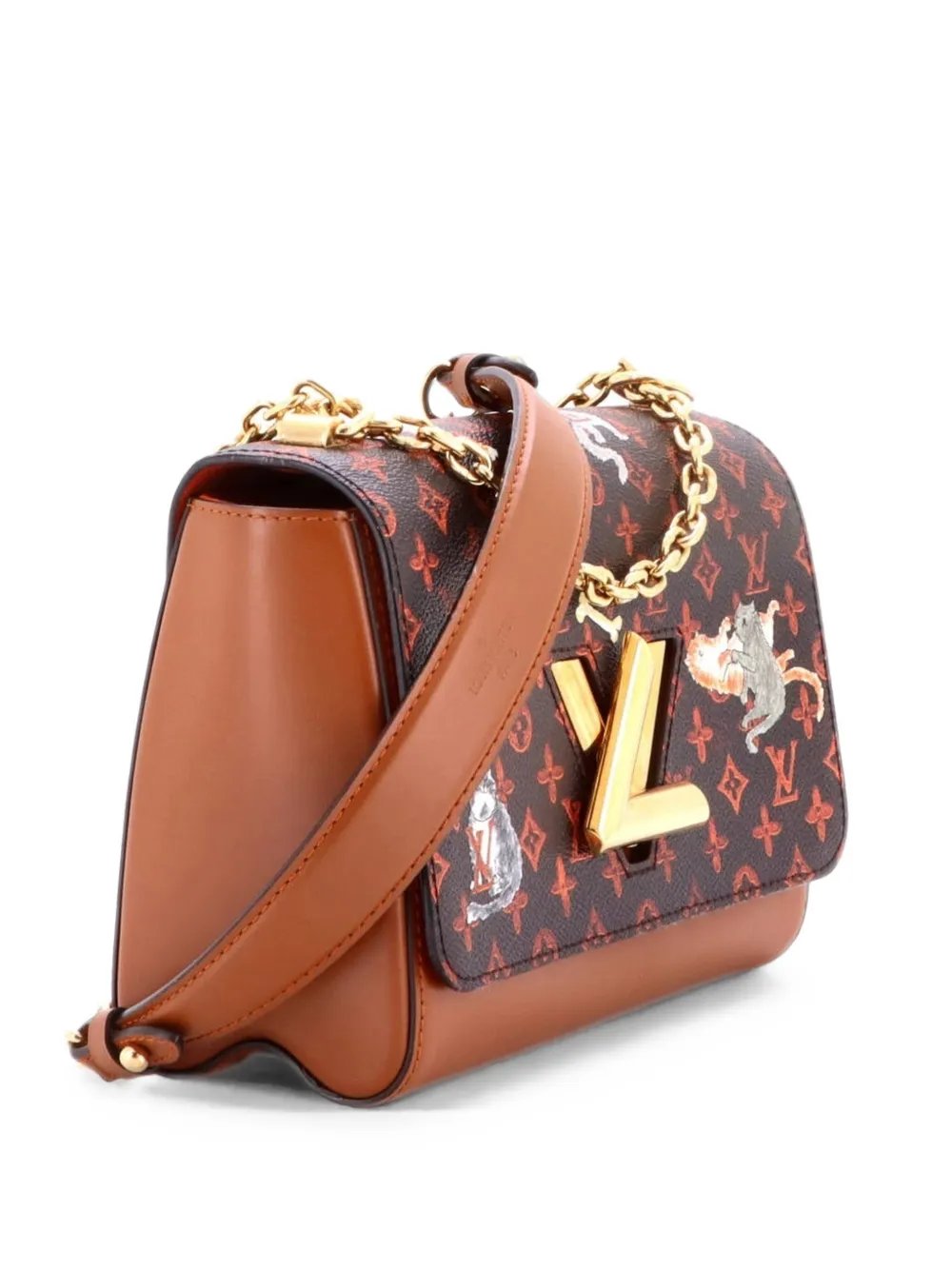 Twist Handbag Limited Edition Grace Coddington Catogram Canvas MM shoulder bag