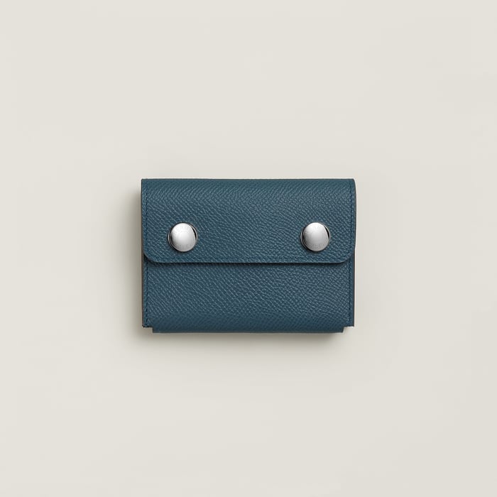 Bleu Tempête Hermèsnap II Card Holder