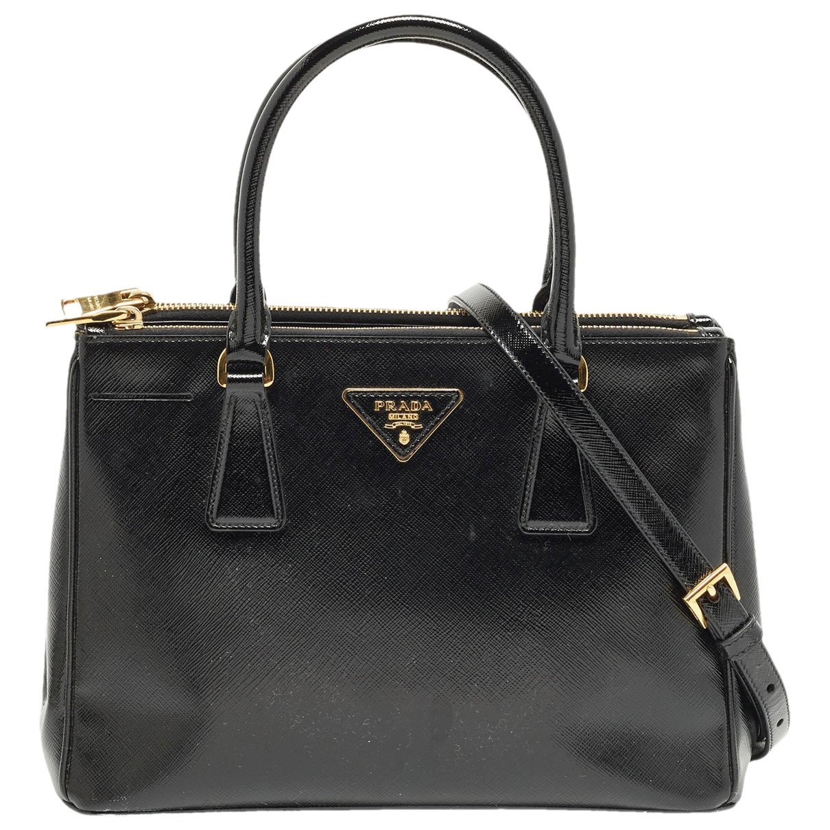 Double patent leather tote