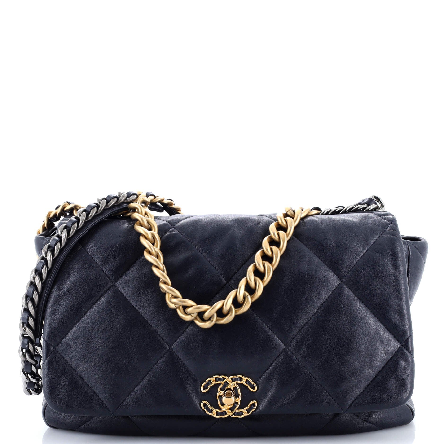 Chanel 19 Flap Bag Quilted Leather Maxi