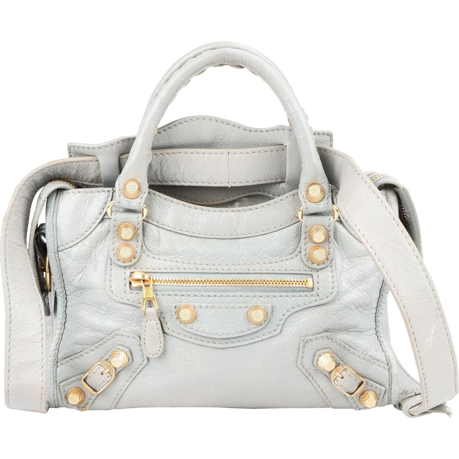 City leather handbag