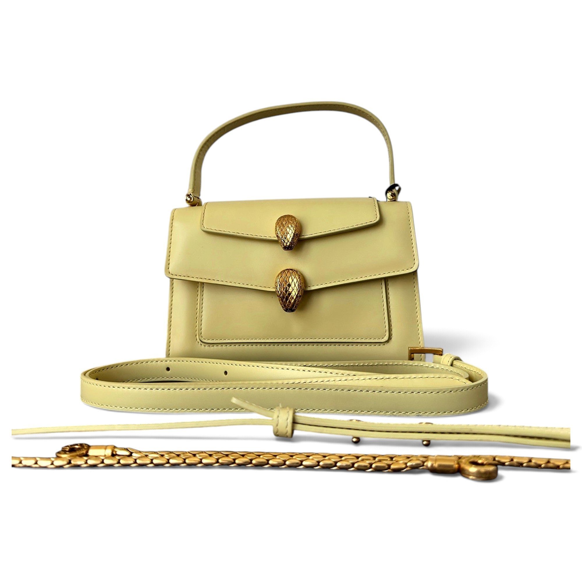 Serpenti leather handbag