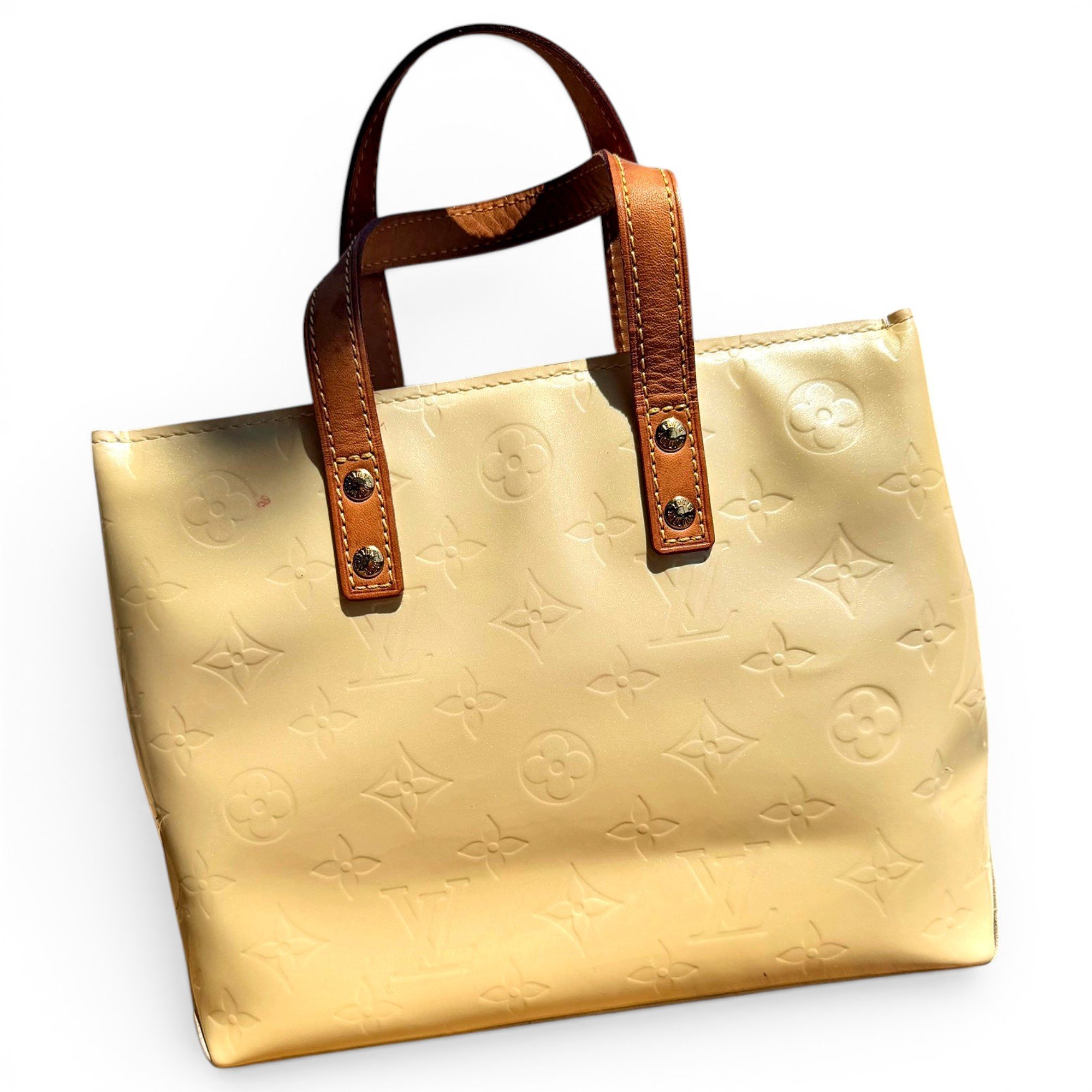 Reade patent leather handbag