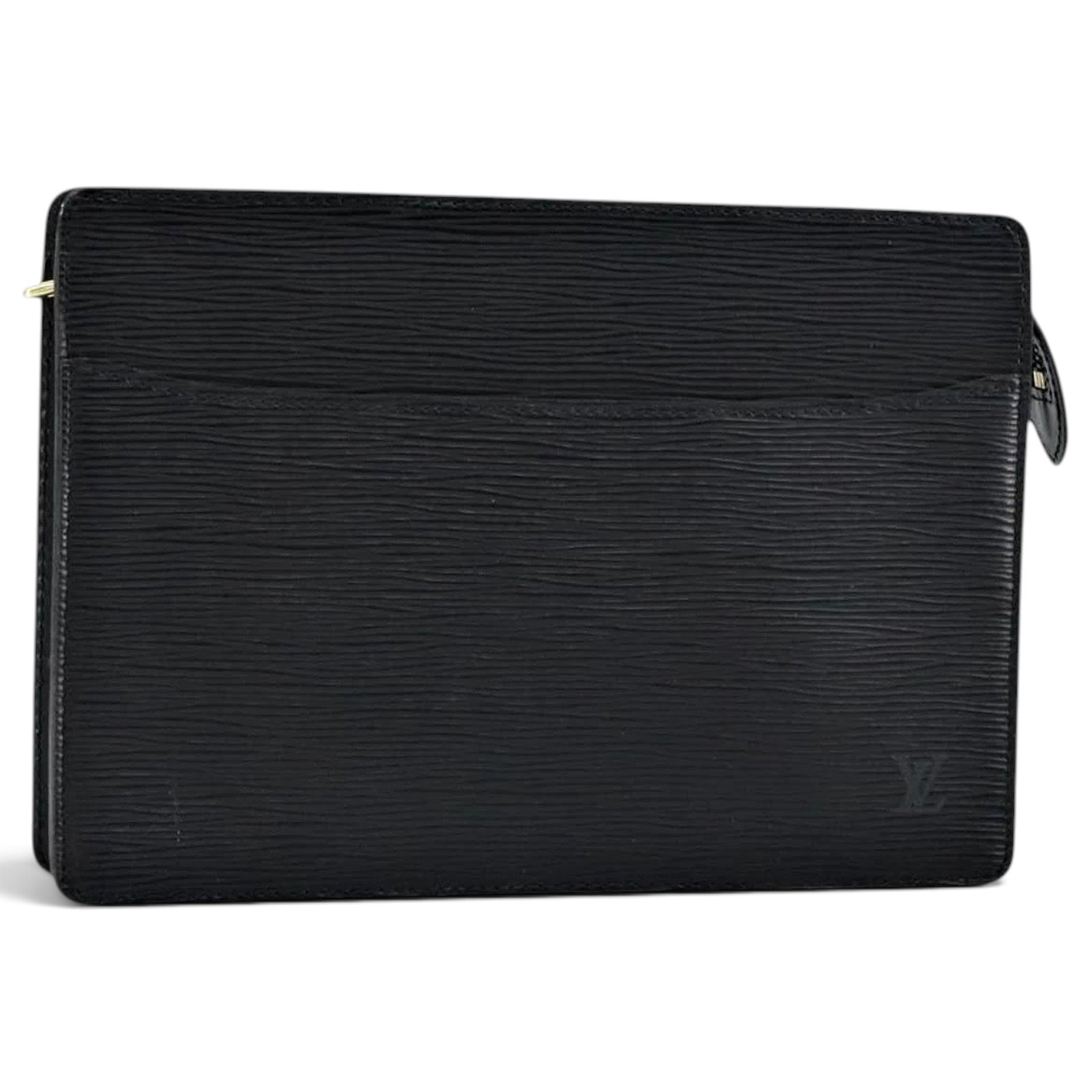 Leather clutch bag