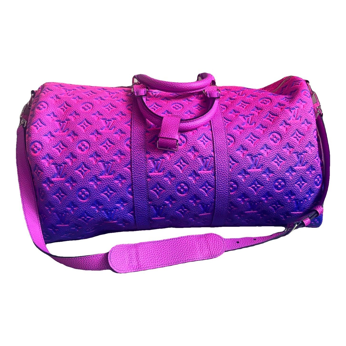 Keepall leather travel bag