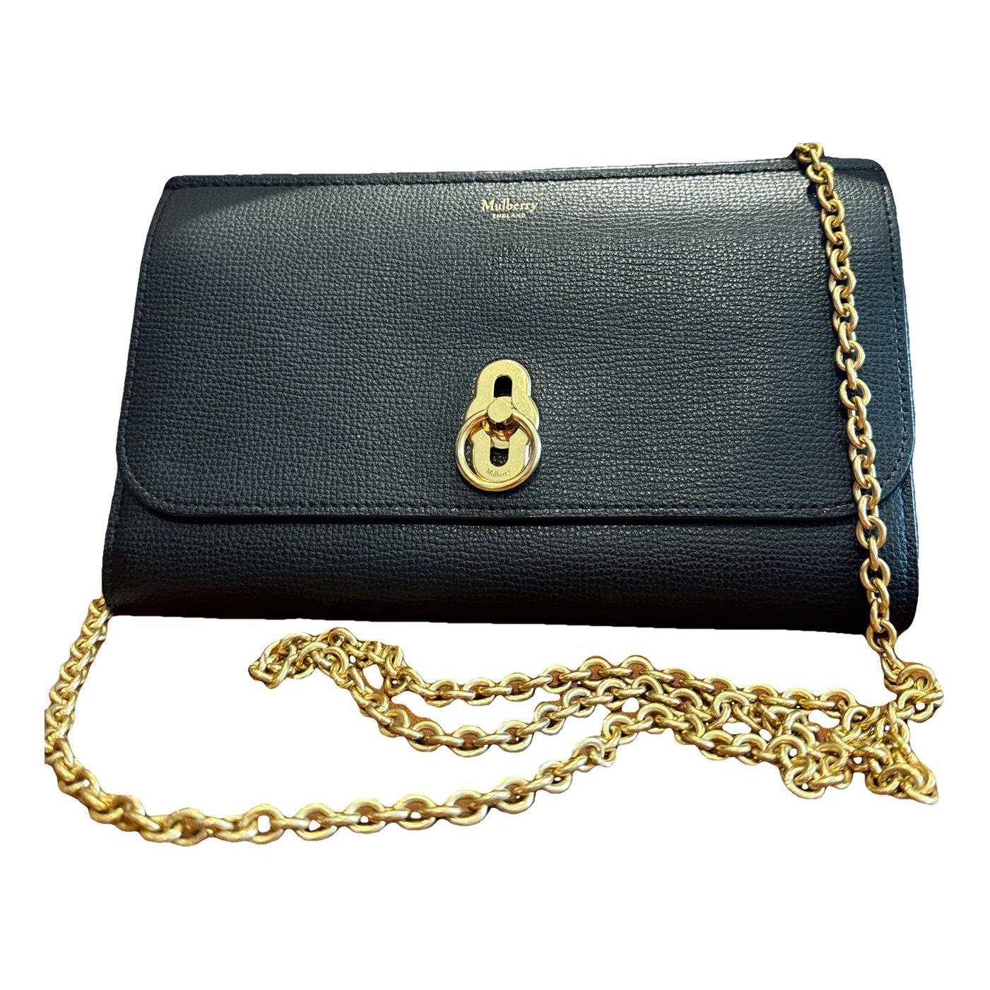 Leather clutch bag