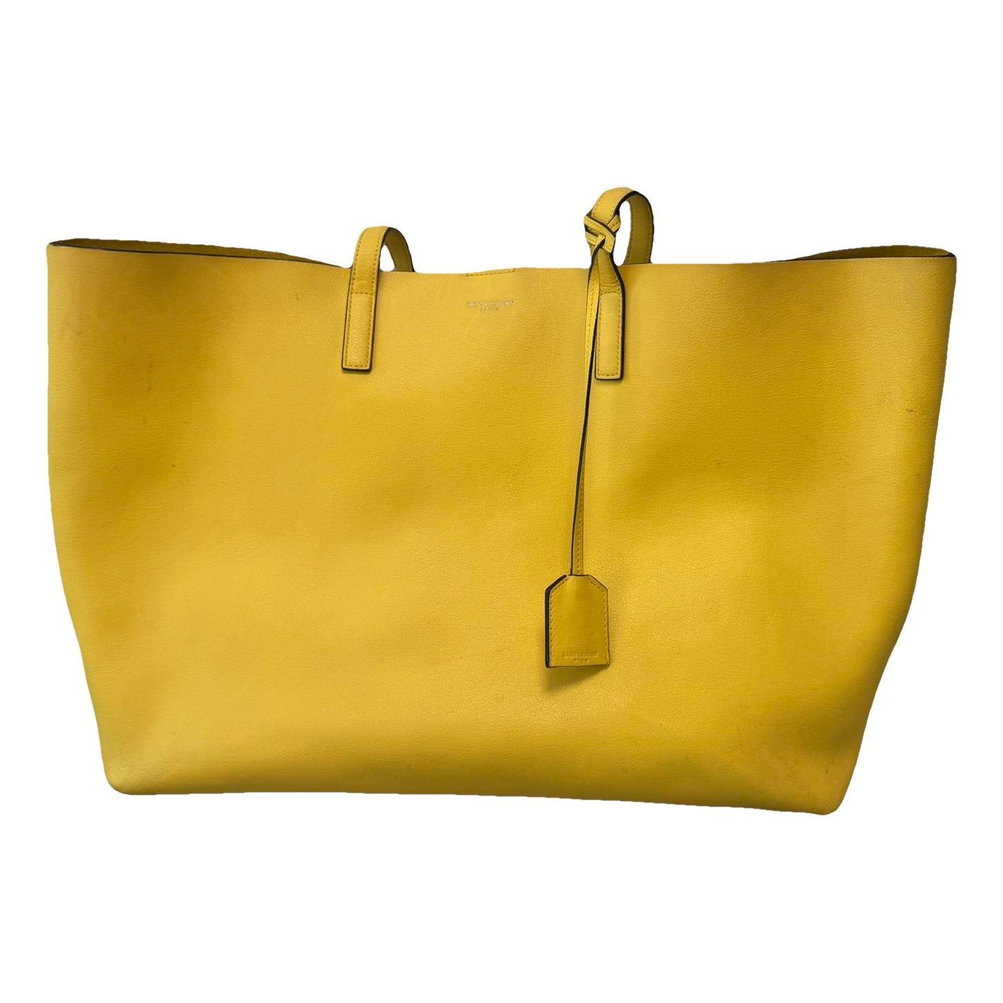 Shopping leather handbag