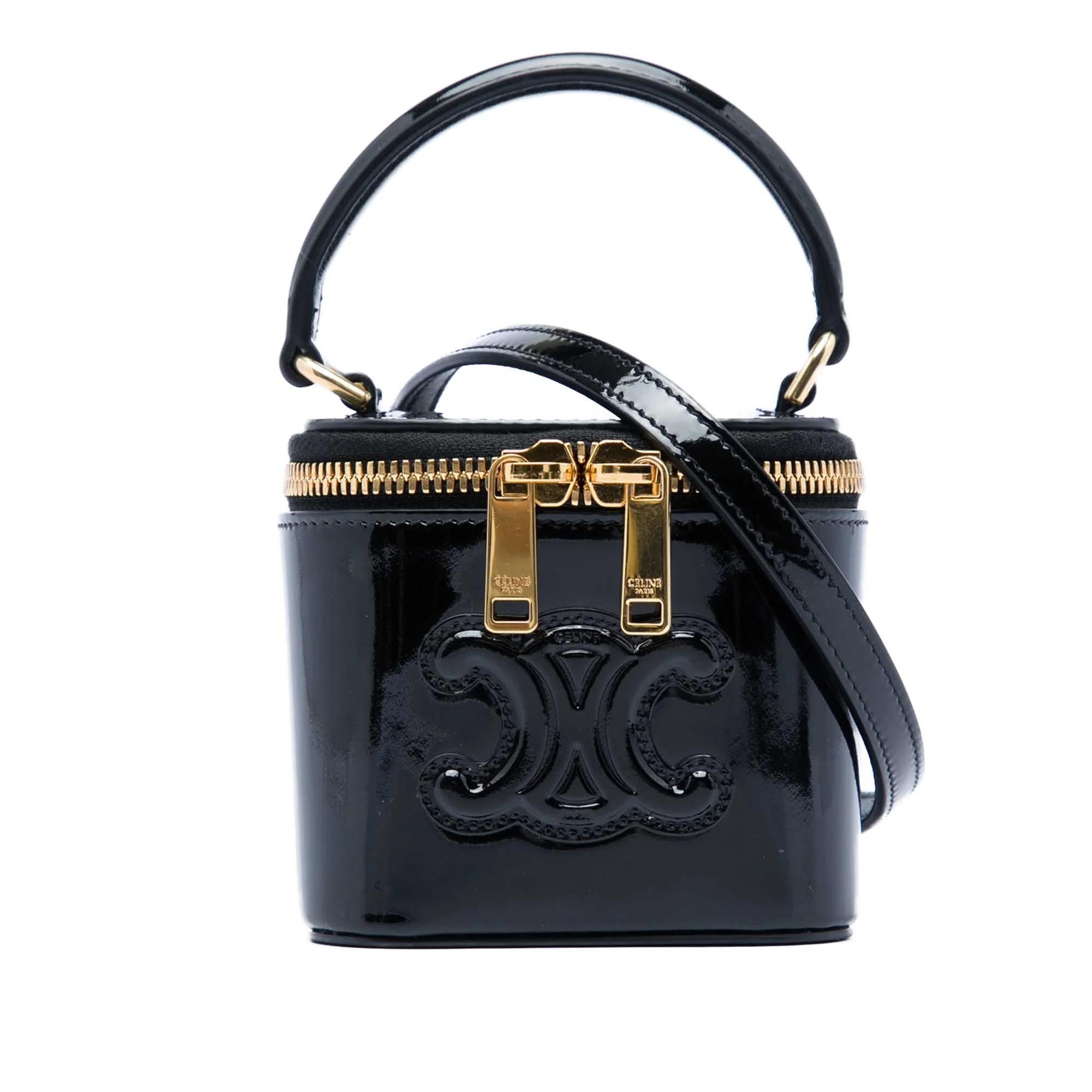 Triomphe patent leather handbag