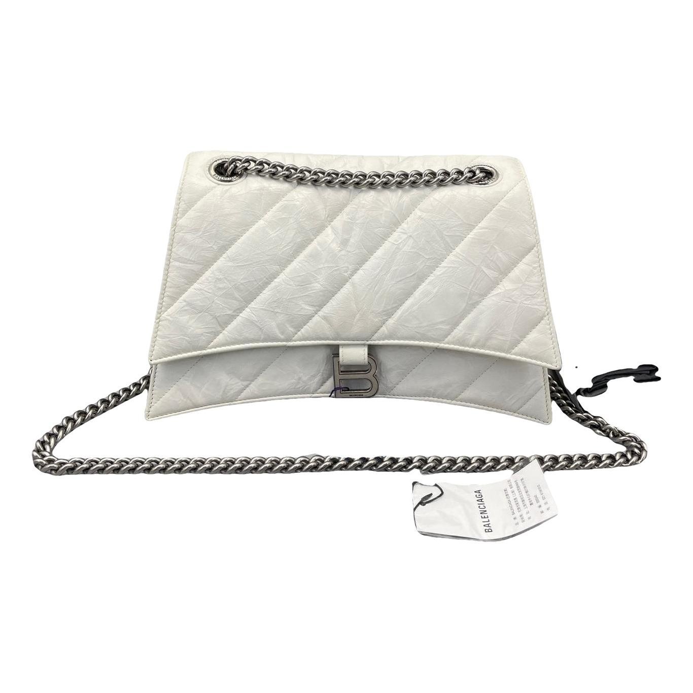 Crush leather handbag