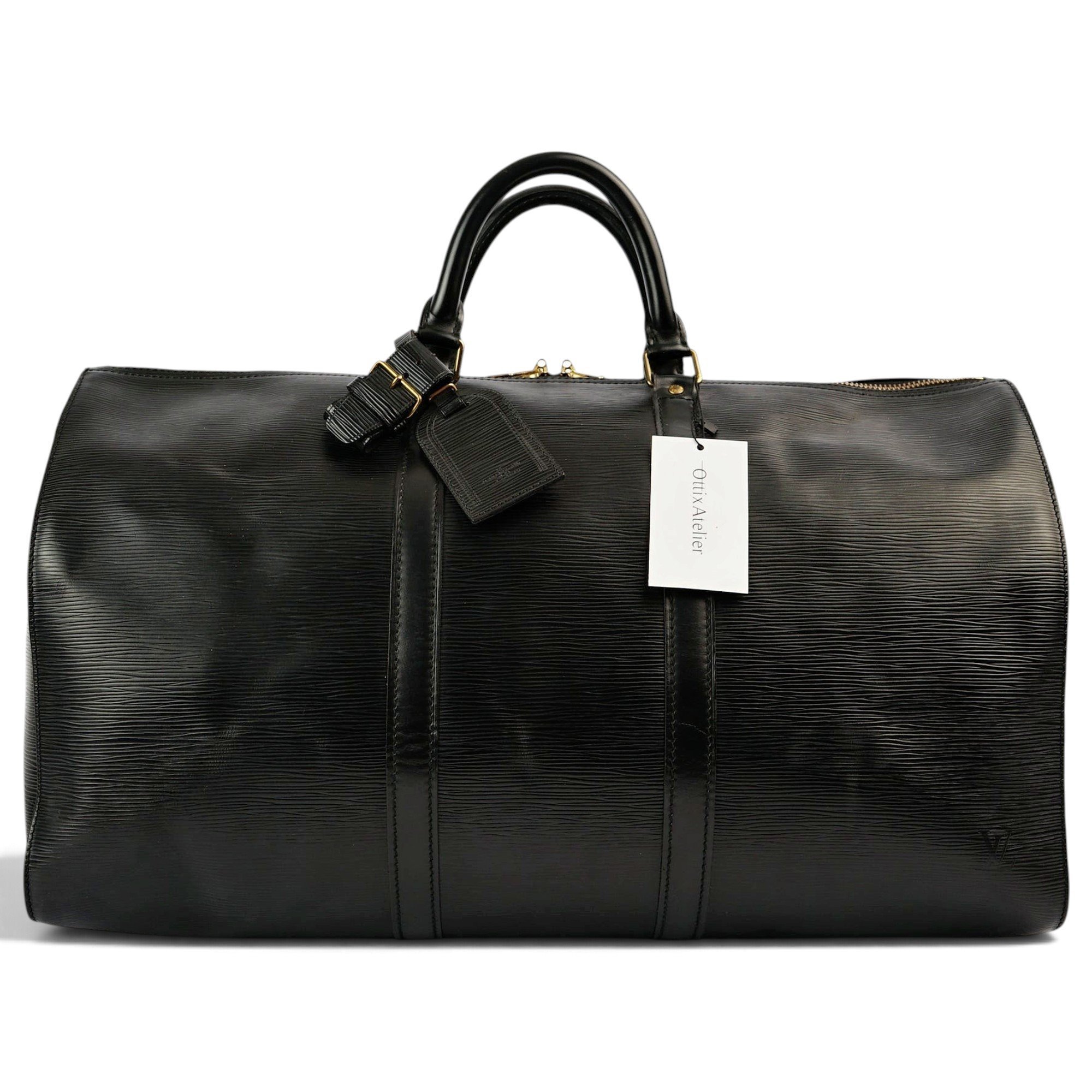 Keepall leather travel bag