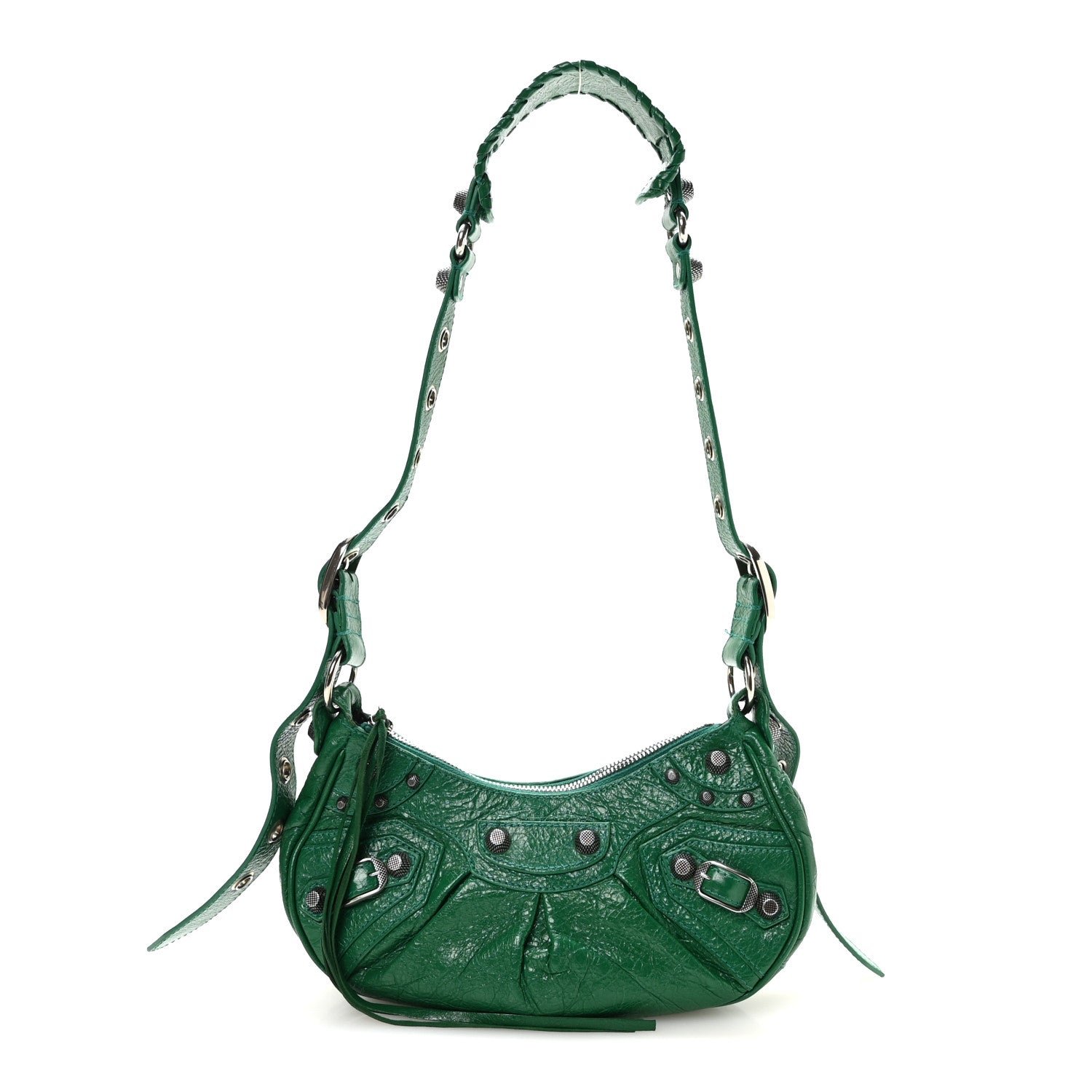 Balenciaga Agneau Arena Le Cagole Shoulder Bag XS Jade
