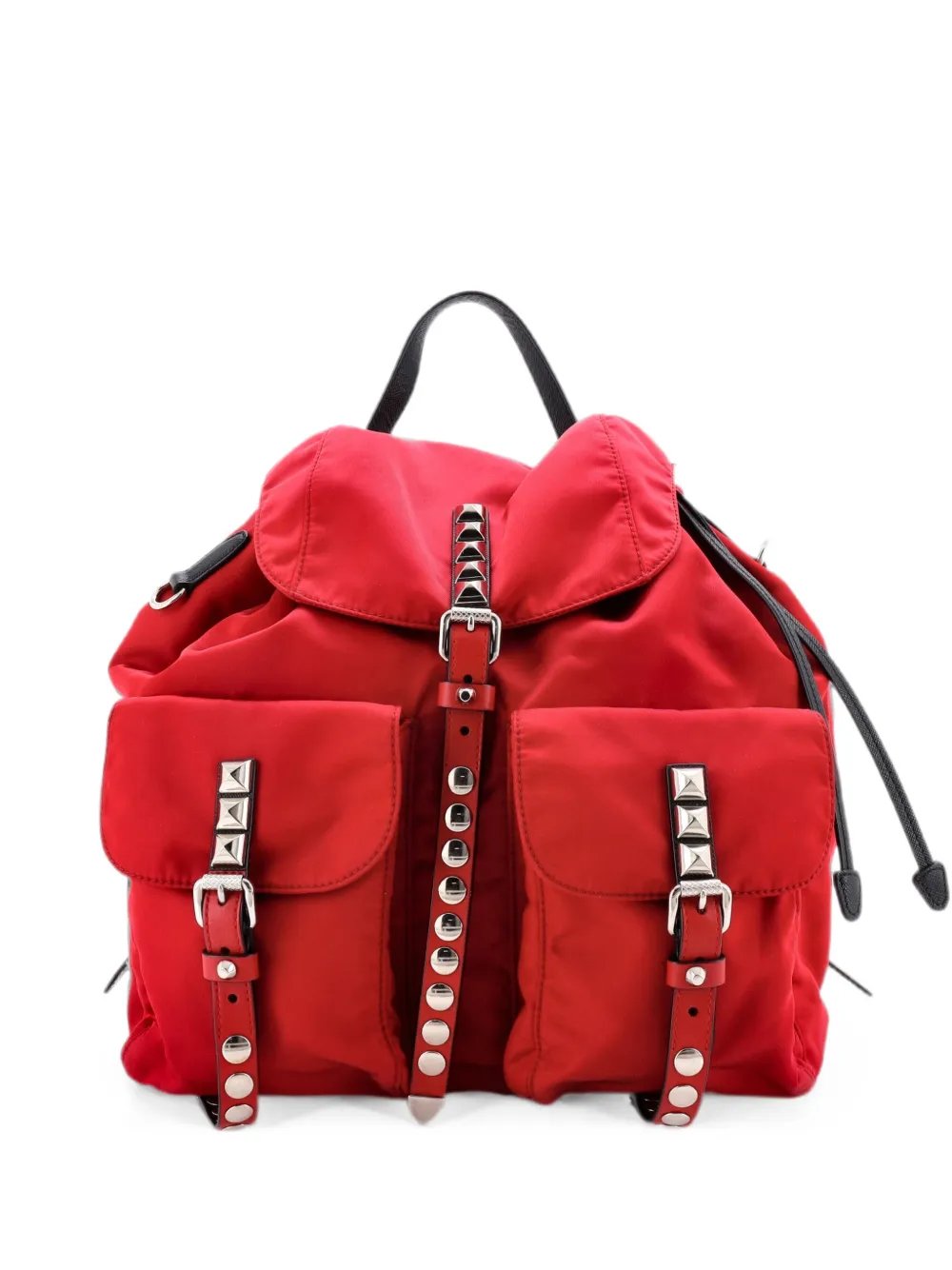 New Vela Tessuto with Studded Leather backpack