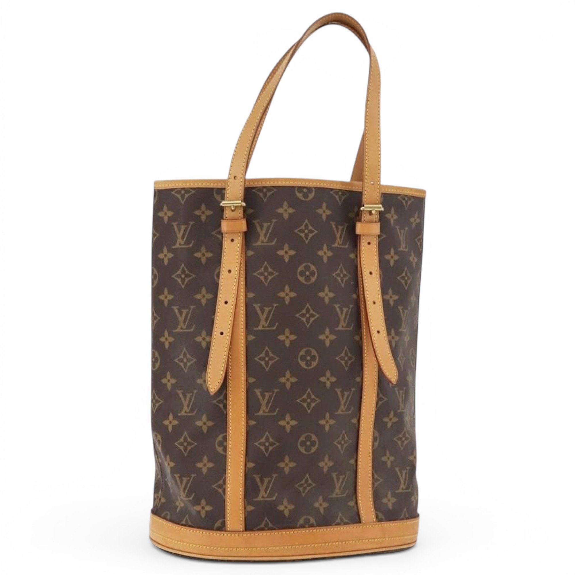 Bucket leather handbag