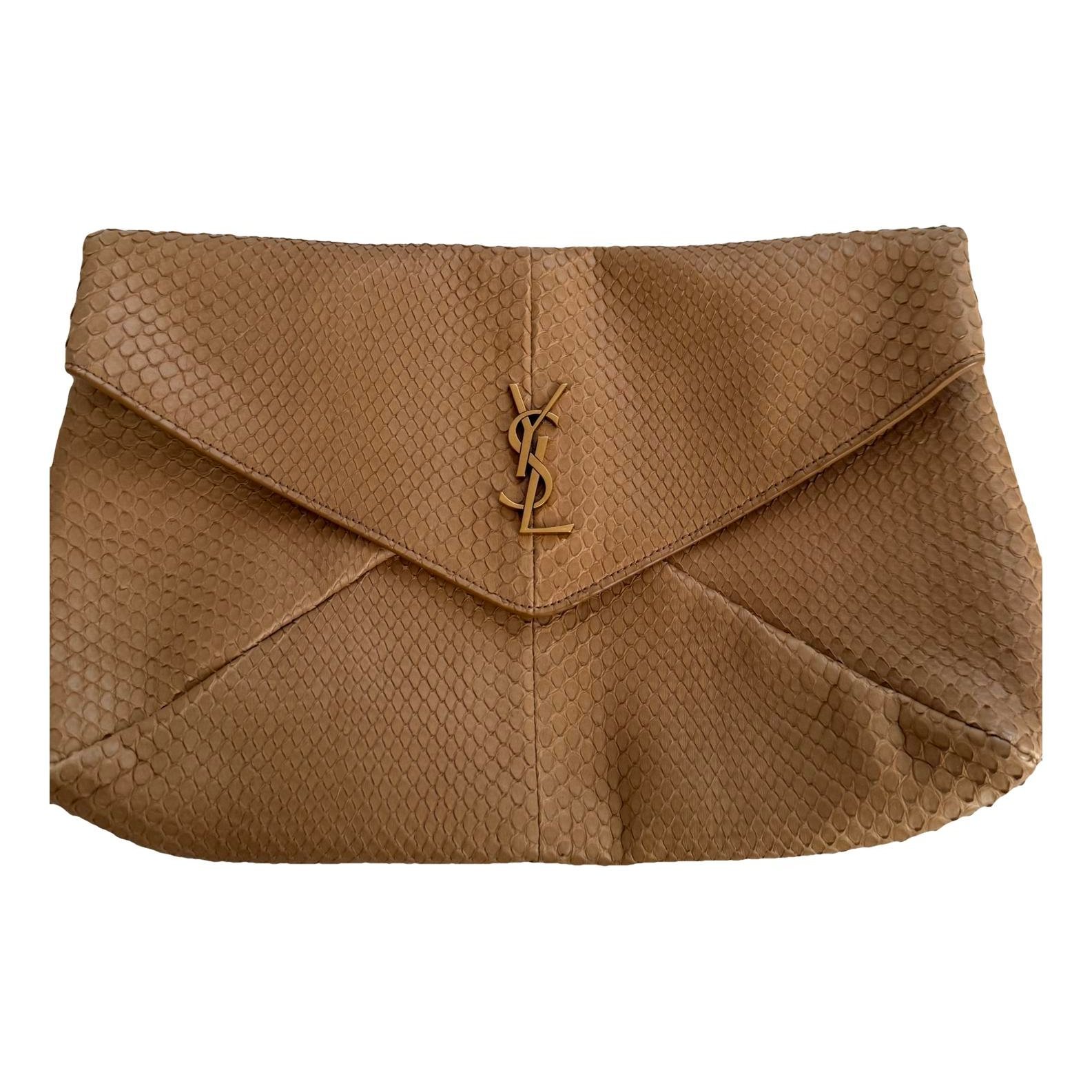 Leather clutch bag