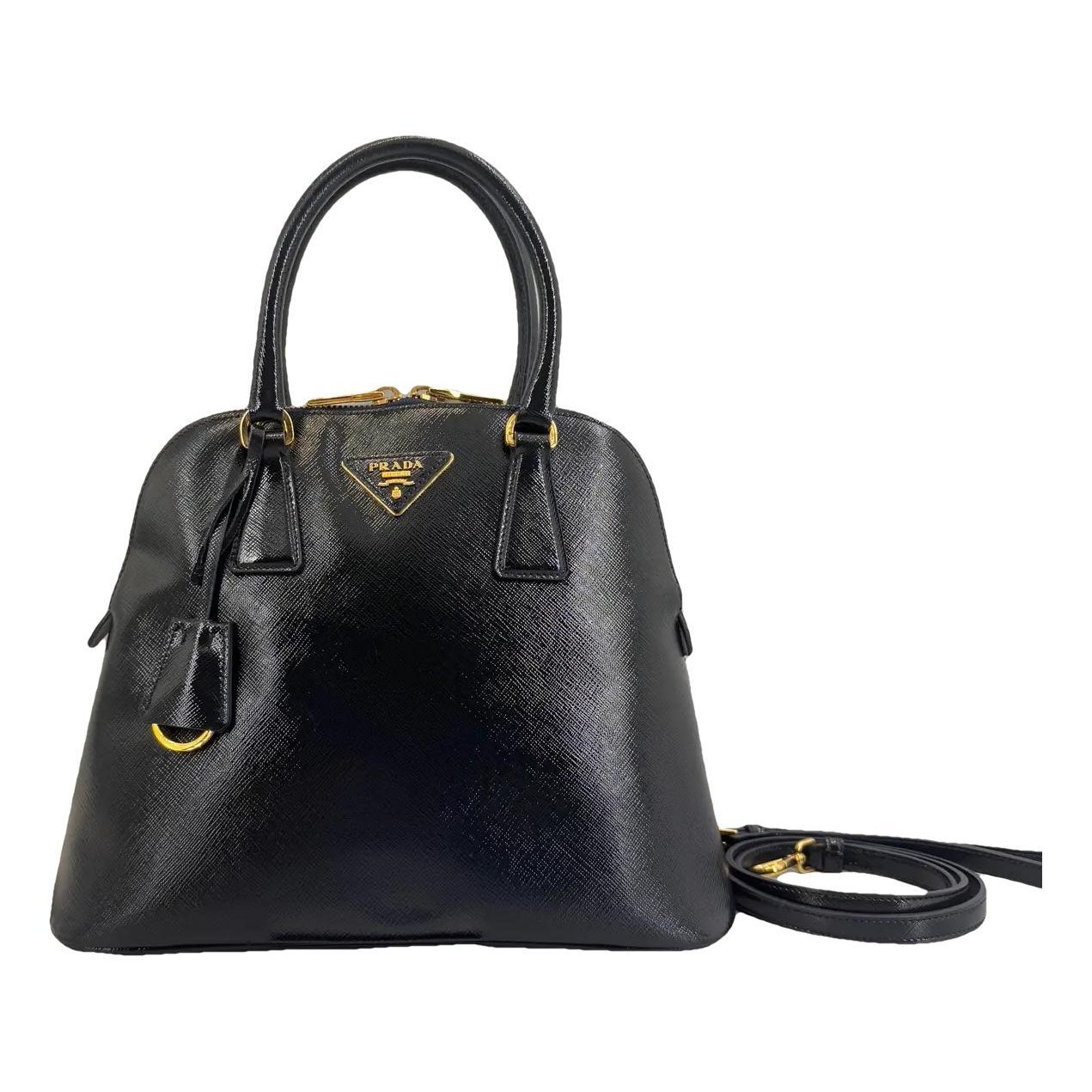 Promenade patent leather handbag