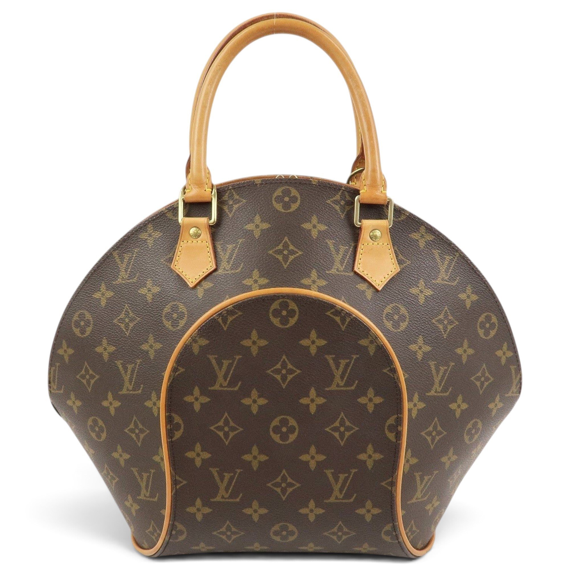 Ellipse leather handbag