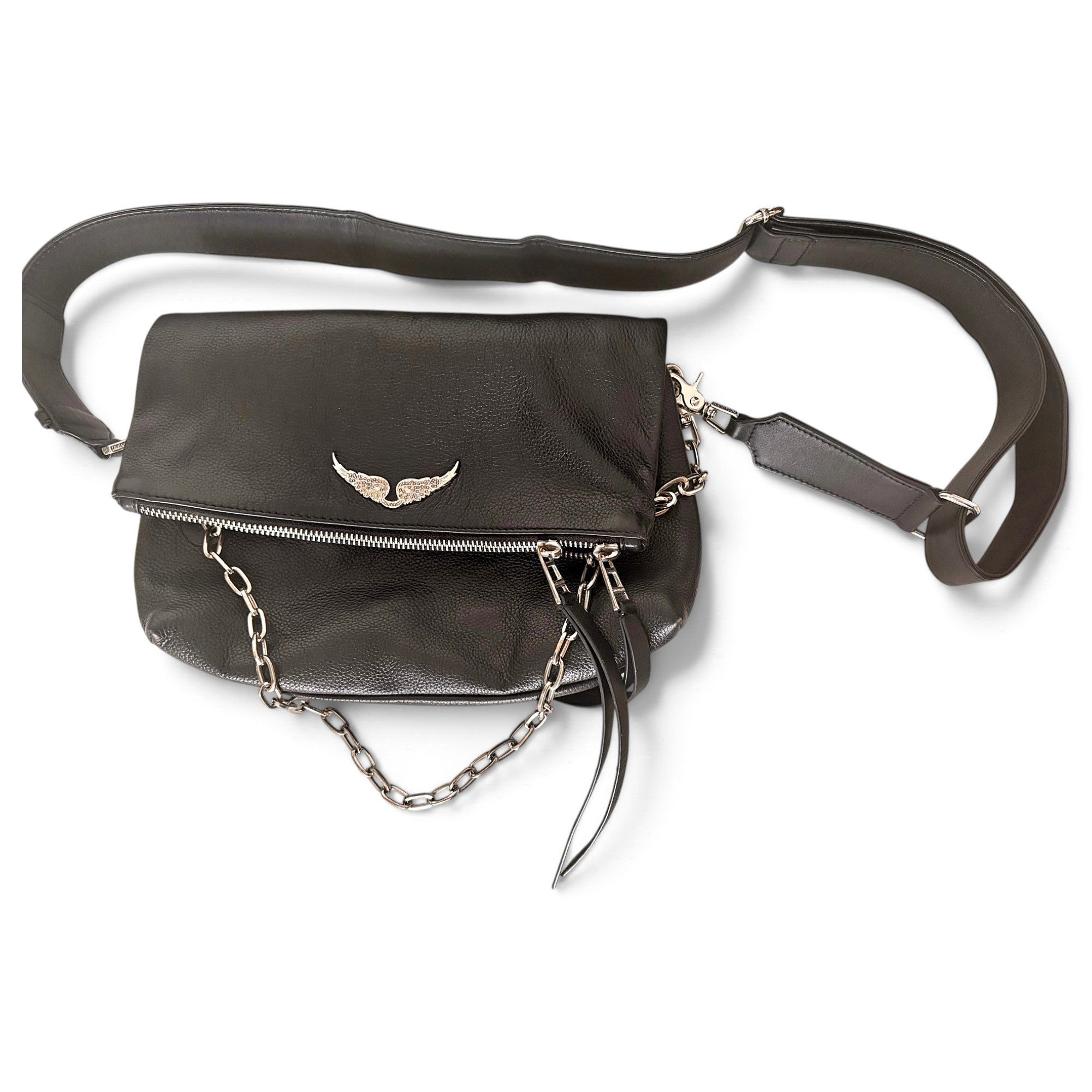 Rock leather crossbody bag
