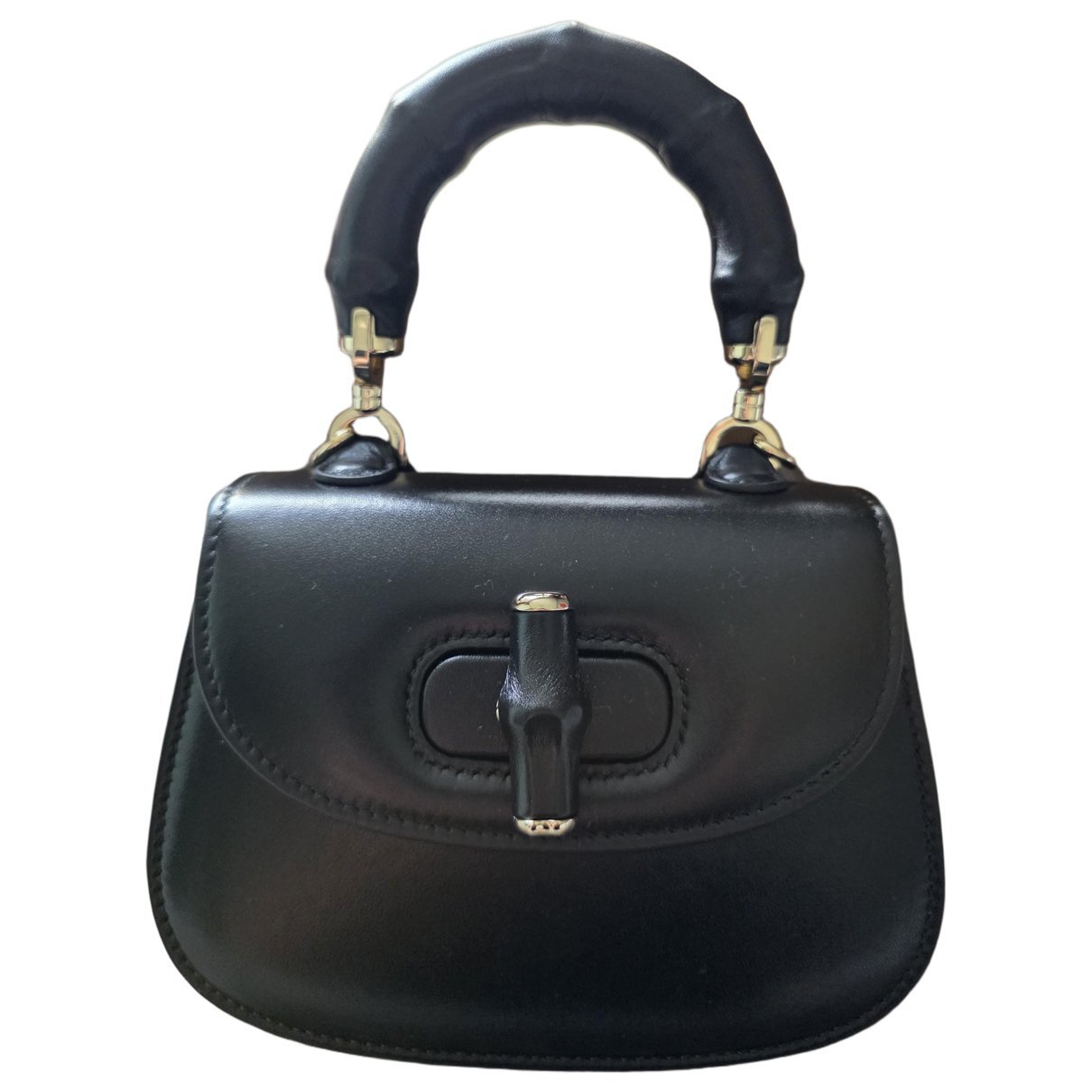 Convertible Bamboo Top Handle leather handbag
