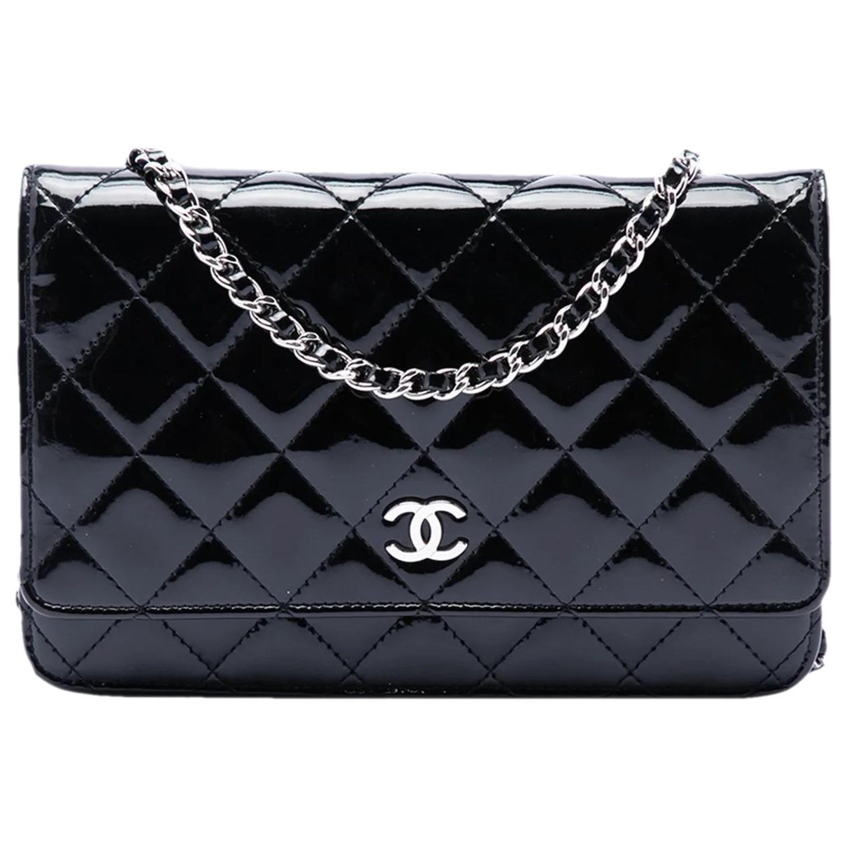 Wallet On Chain leather crossbody bag