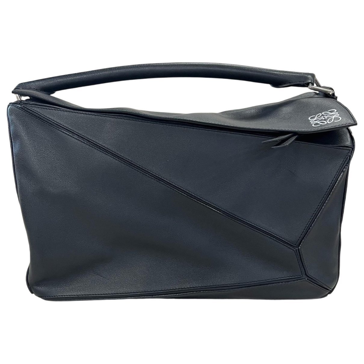 Puzzle leather handbag