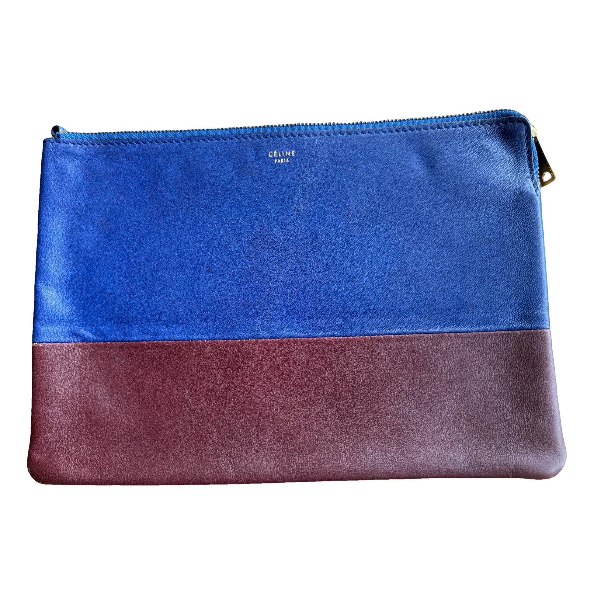Leather clutch bag