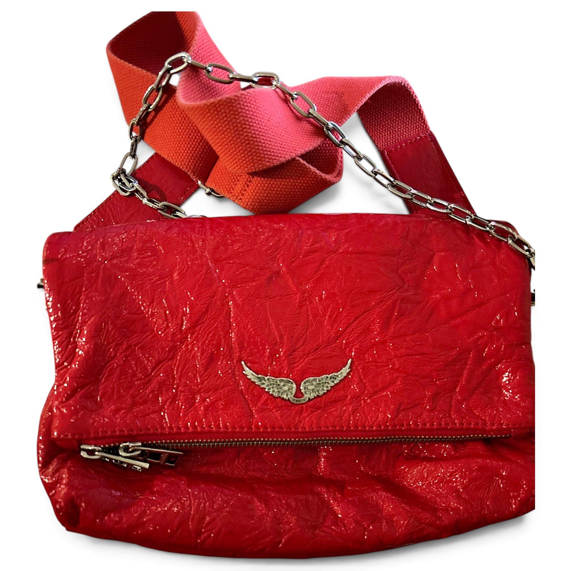 Rock leather clutch bag