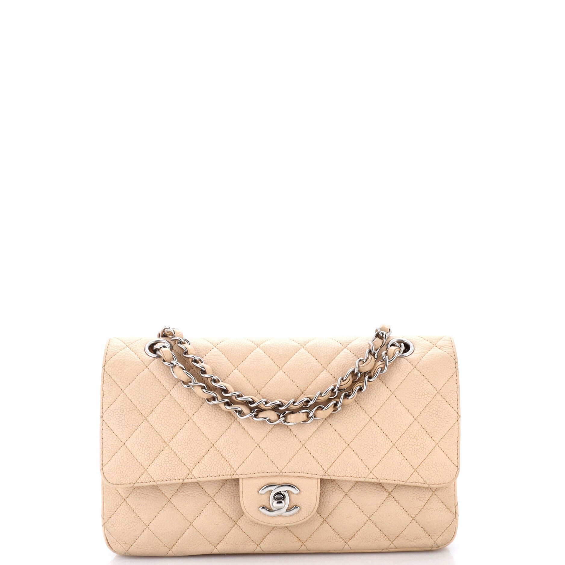 Classic Double Flap Bag Quilted Caviar Medium