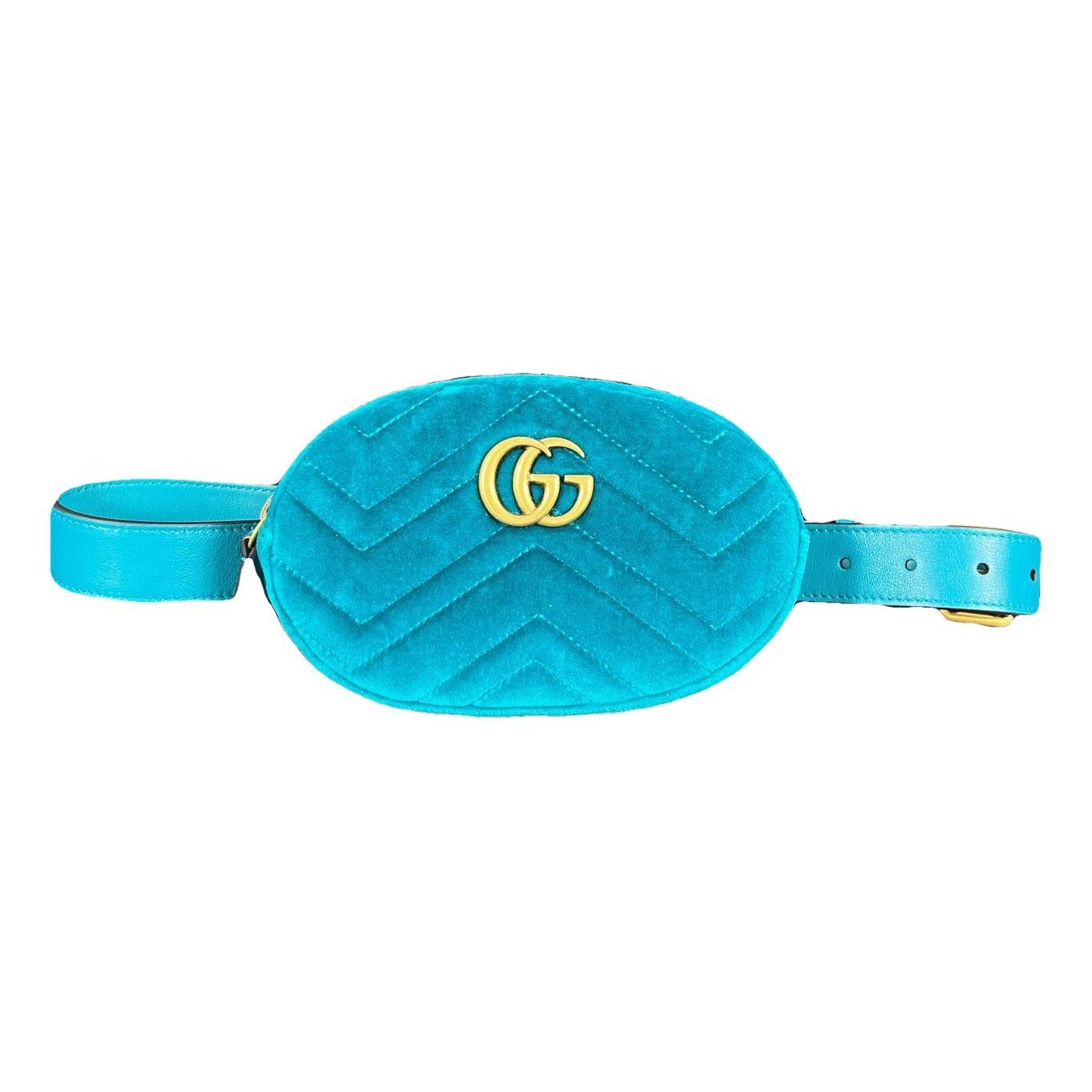 GG Marmont Oval velvet handbag