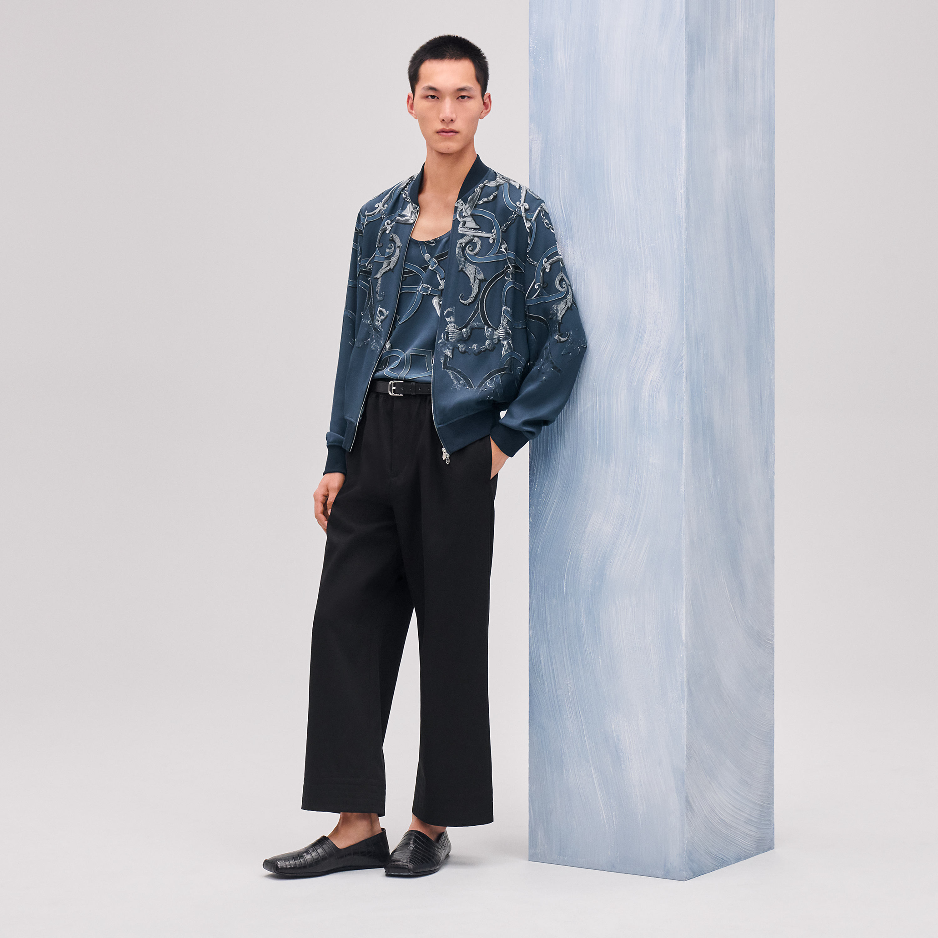 "L'Instruction du Roy Patine" zipped jacket shirt