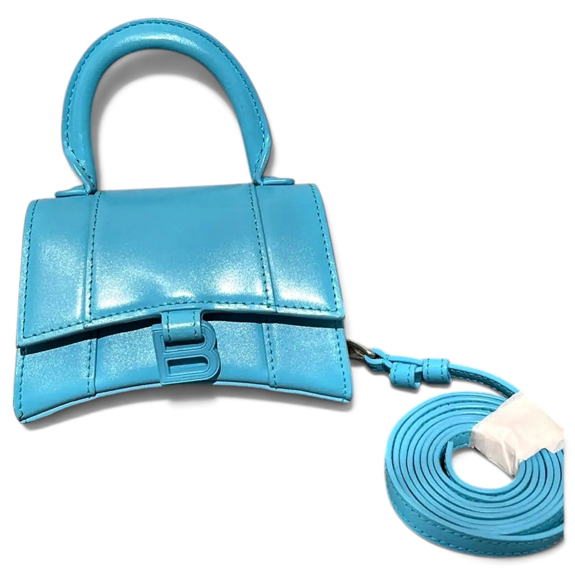 Hourglass leather crossbody bag