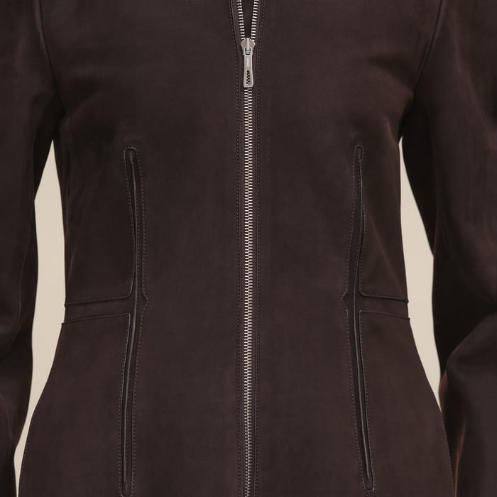 Marron Ébène Fitted Coat